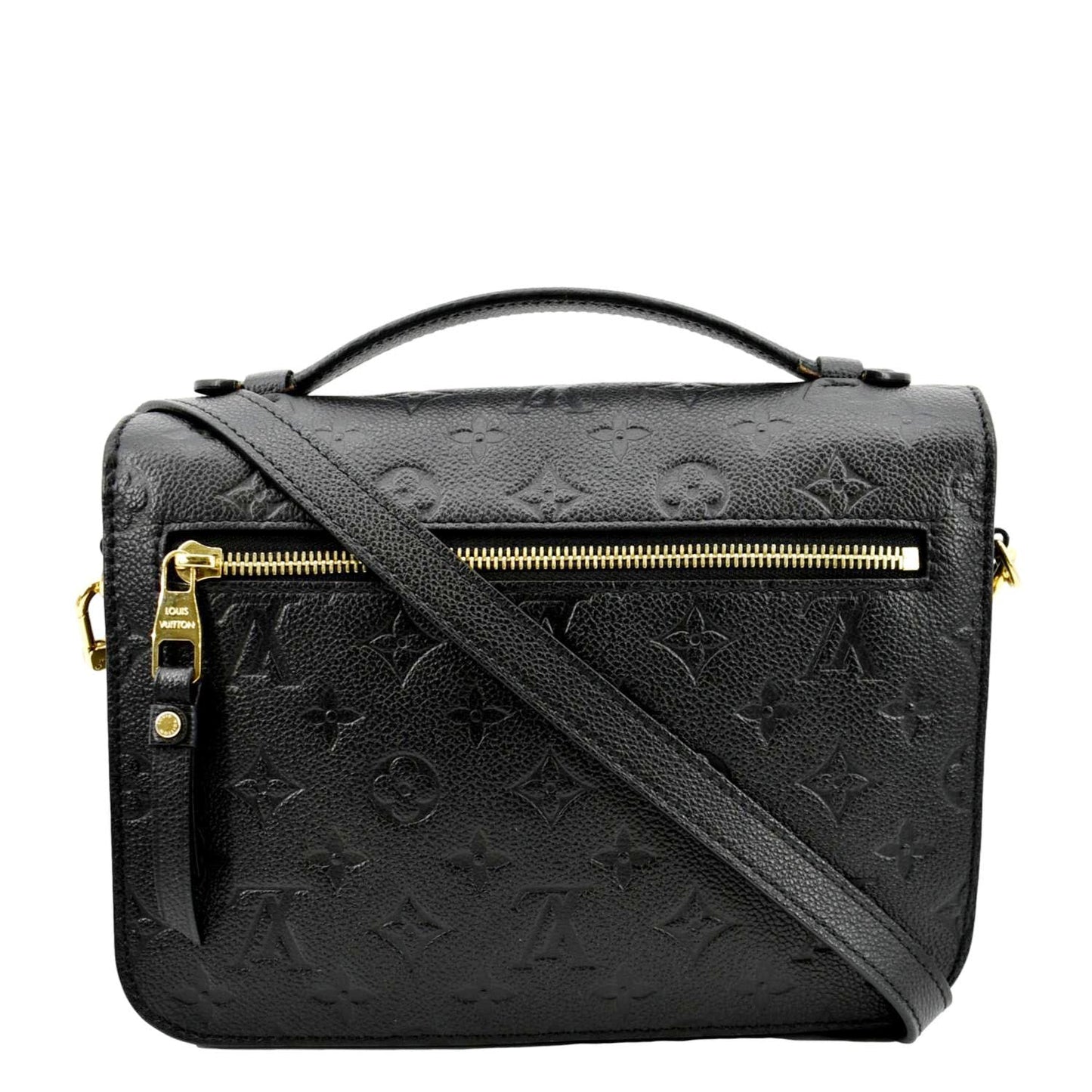 LOUIS VUITTON Metis Pochette Empreinte Leather Crossbody Bag Black