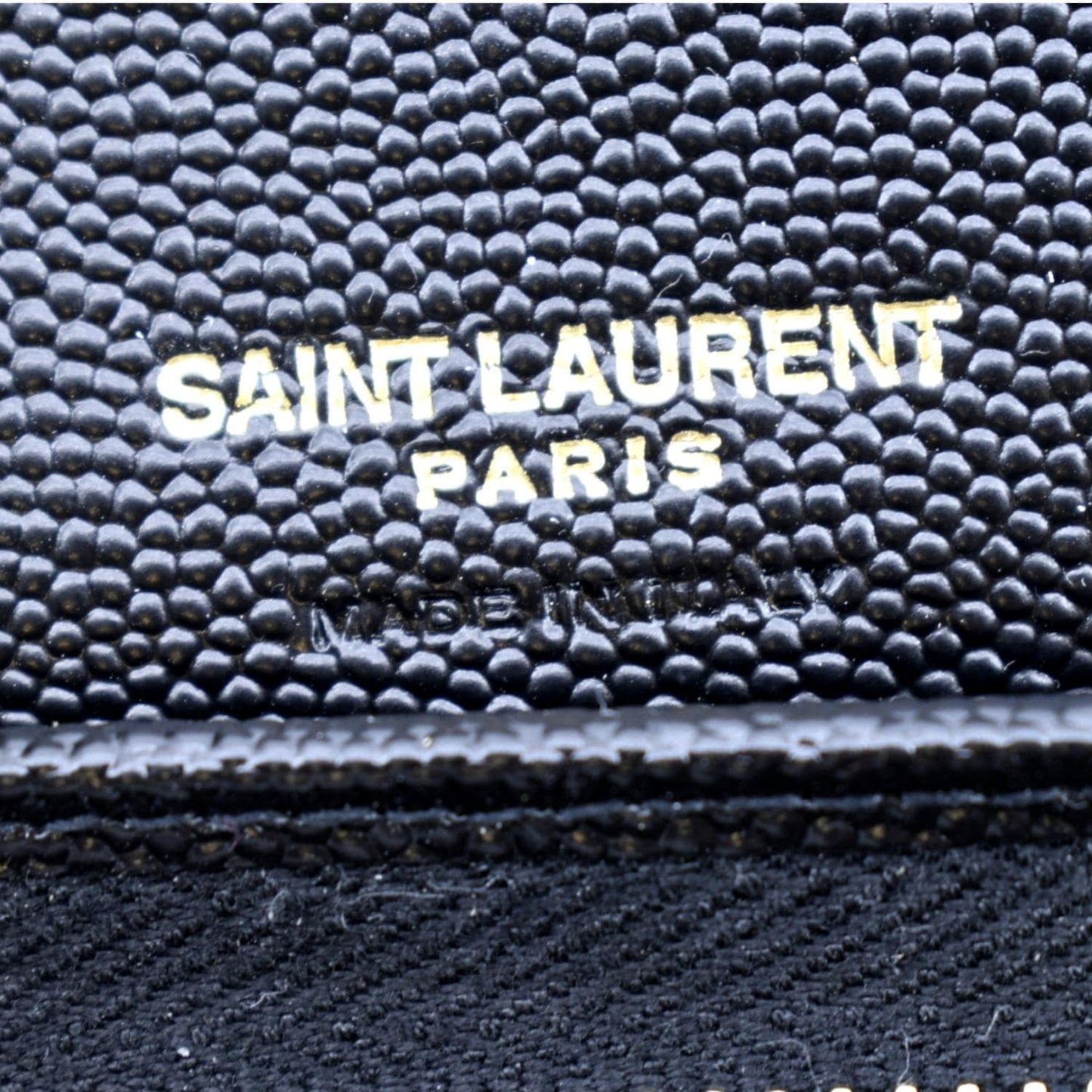 YVES SAINT LAURENT Gaby Small Envelope Quilted Leather Wallet Black