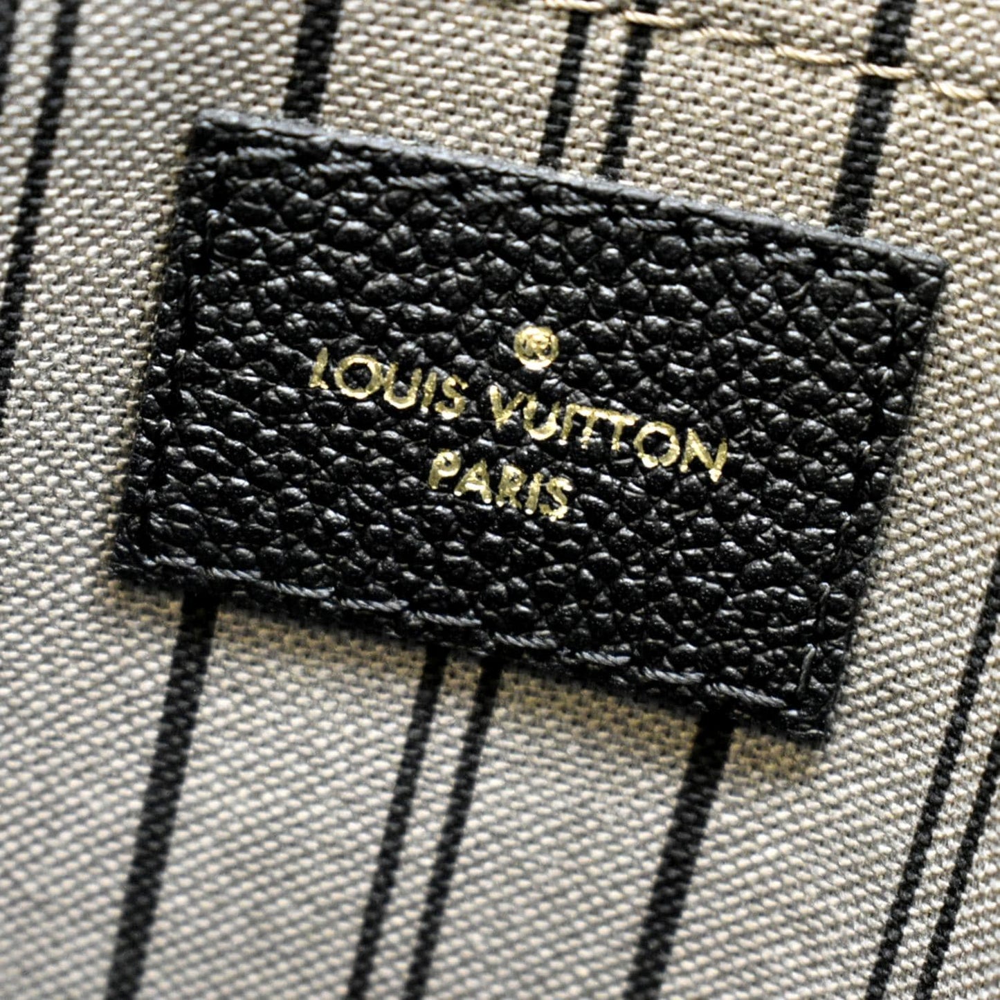LOUIS VUITTON Montaigne MM Monogram Empreinte Satchel Bag Black