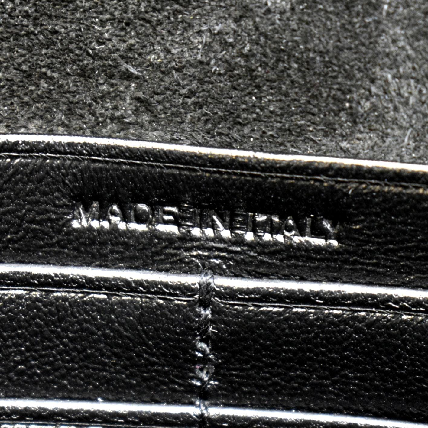 YVES SAINT LAURENT Kate Tassel Leather Wallet on Chain Bag Metallic Purple