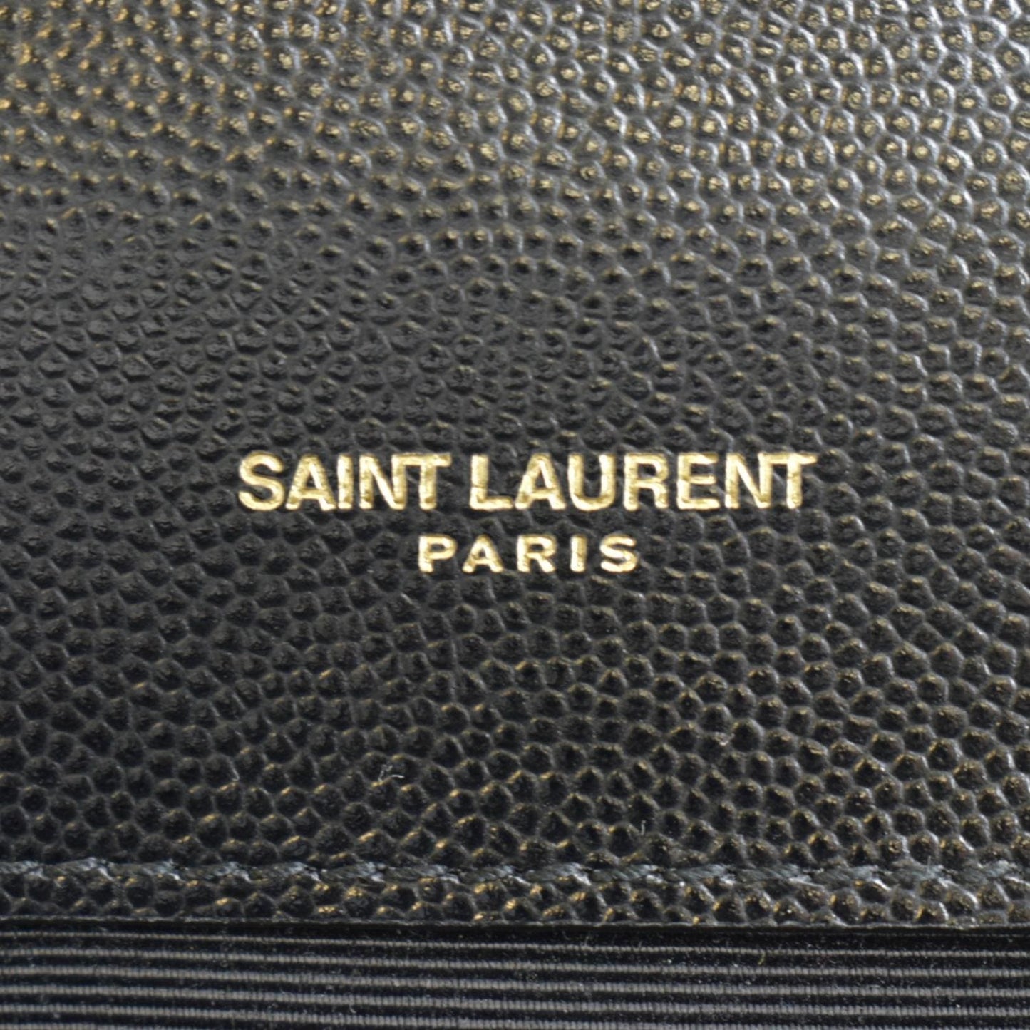 YVES SAINT LAURENT Envelope Flap Matelasse Leather Crossbody Bag Black