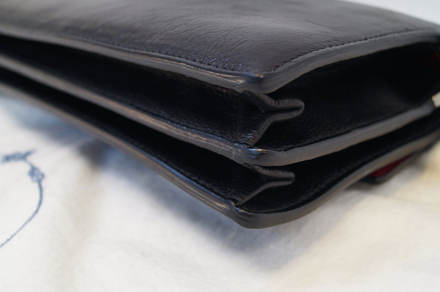PRADA Saffiano Leather Black Crossbody Bag