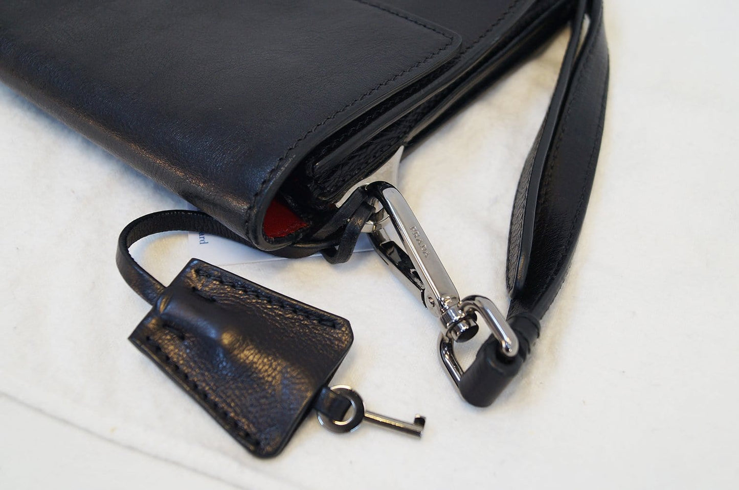 PRADA Saffiano Leather Black Crossbody Bag