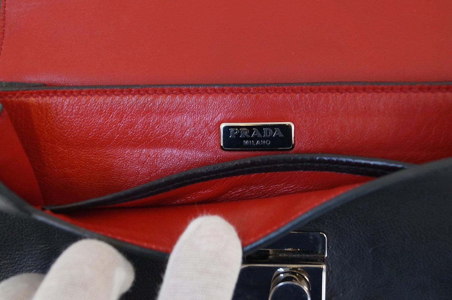 PRADA Saffiano Leather Black Crossbody Bag