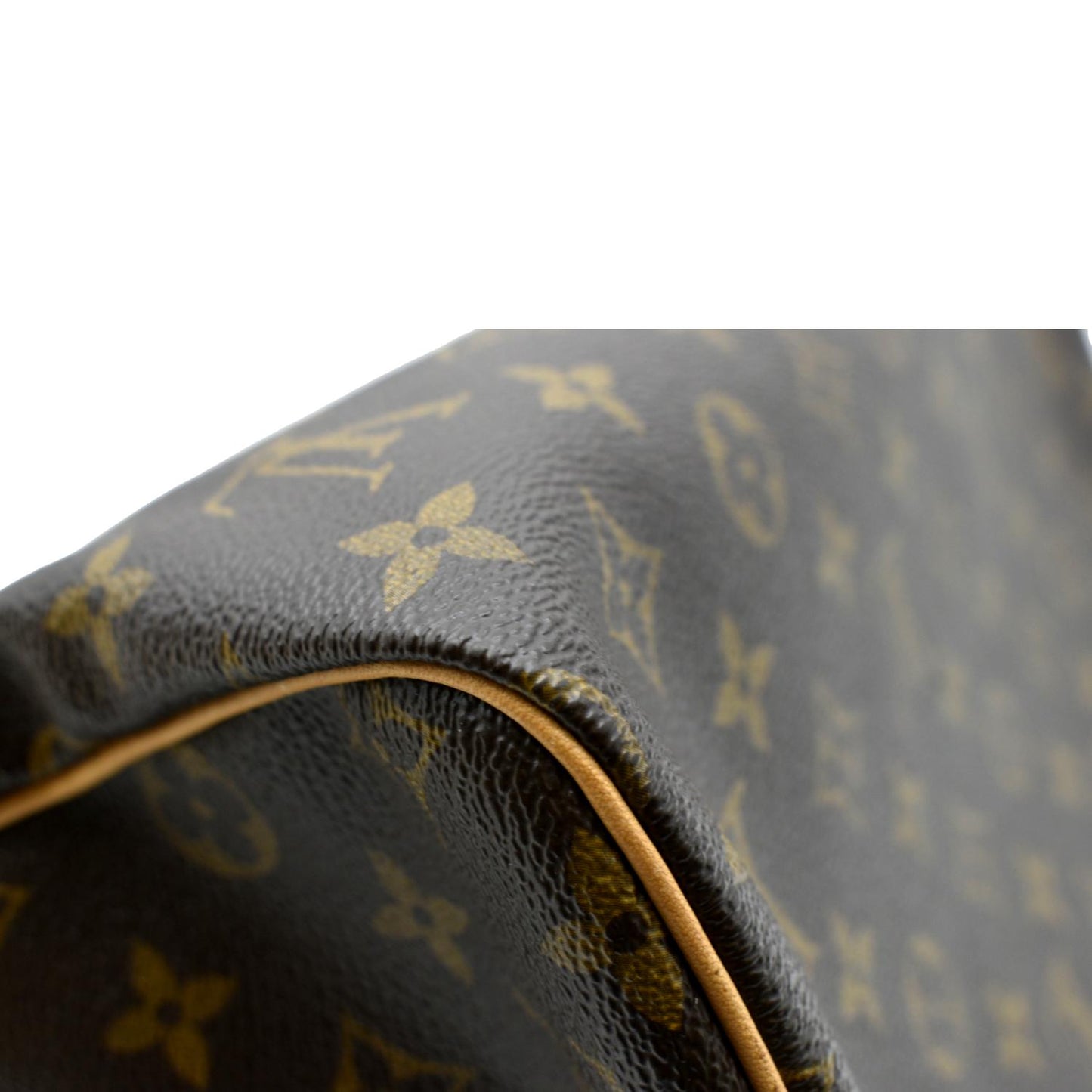 LOUIS VUITTON Speedy 30 Monogram Canvas Satchel Bag Brown