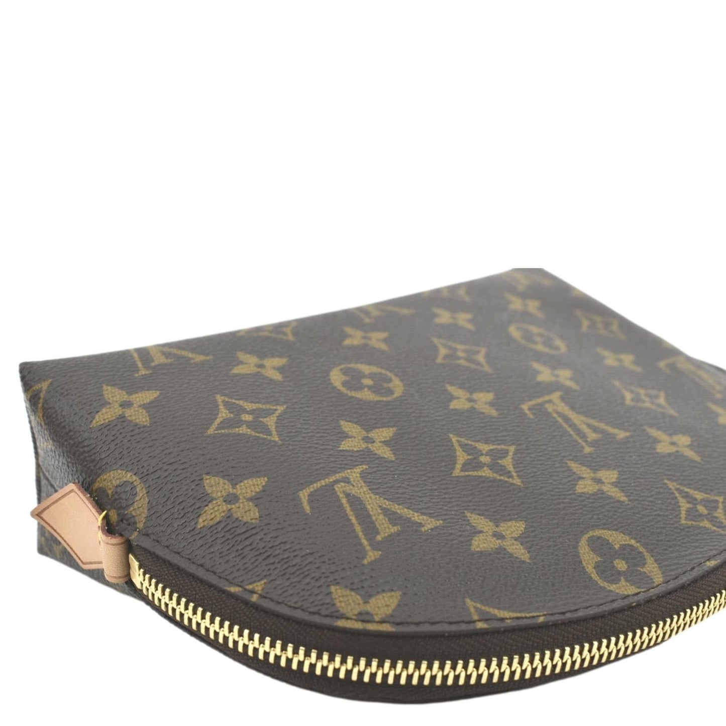 LOUIS VUITTON Monogram Canvas Cosmetic Pouch Brown
