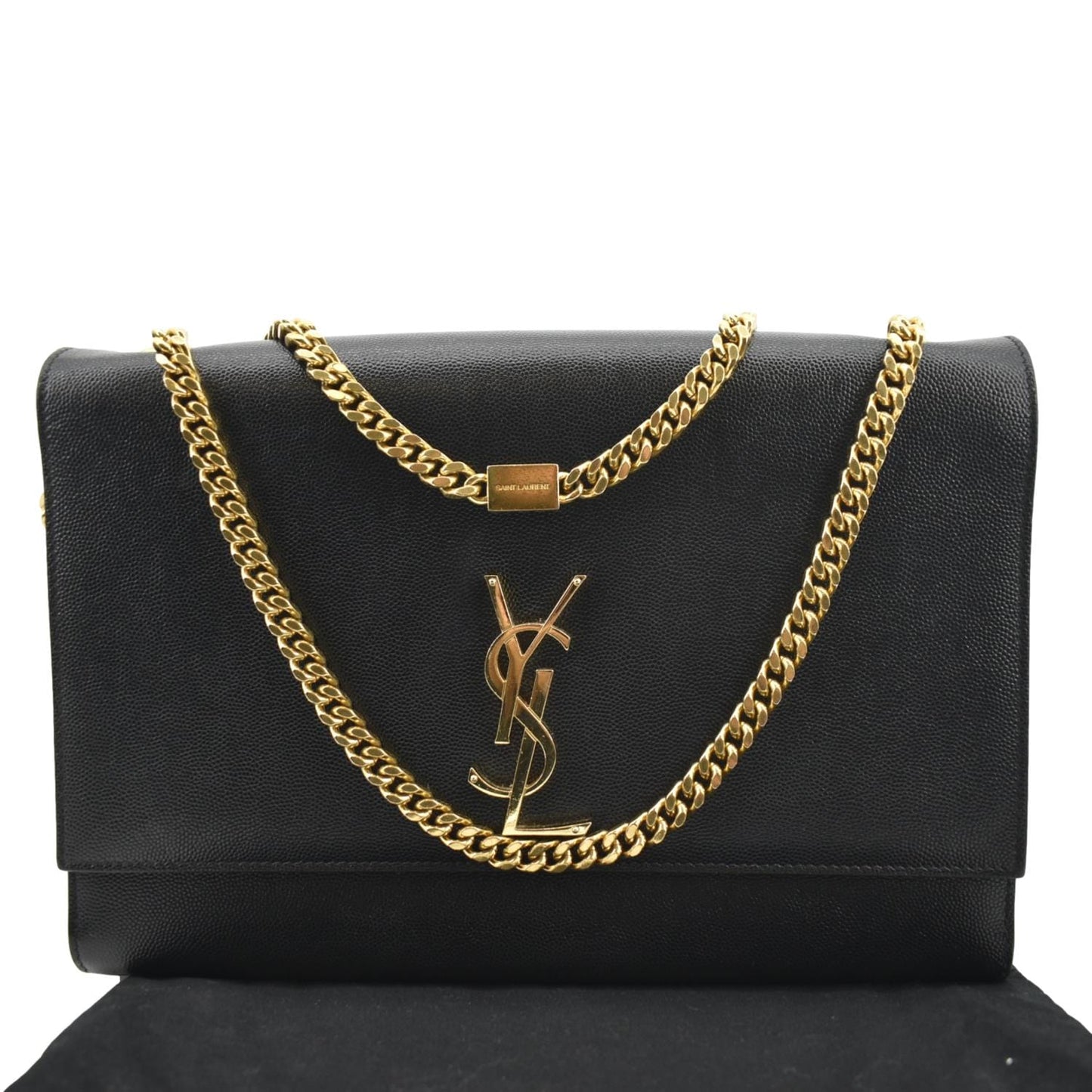 YVES SAINT LAURENT Kate Leather Shoulder Bag Black