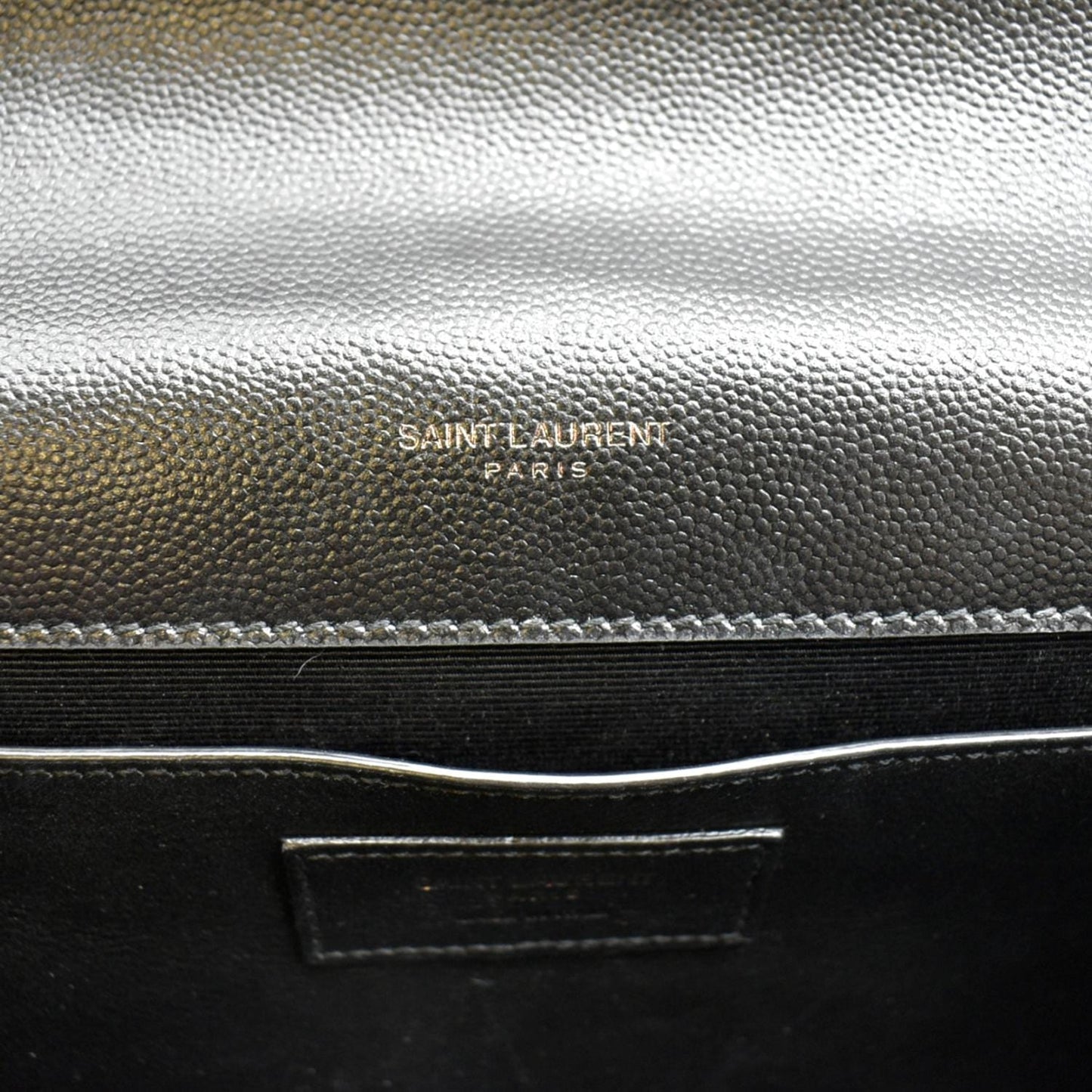 YVES SAINT LAURENT Kate Leather Chain Clutch Crossbody Bag Black