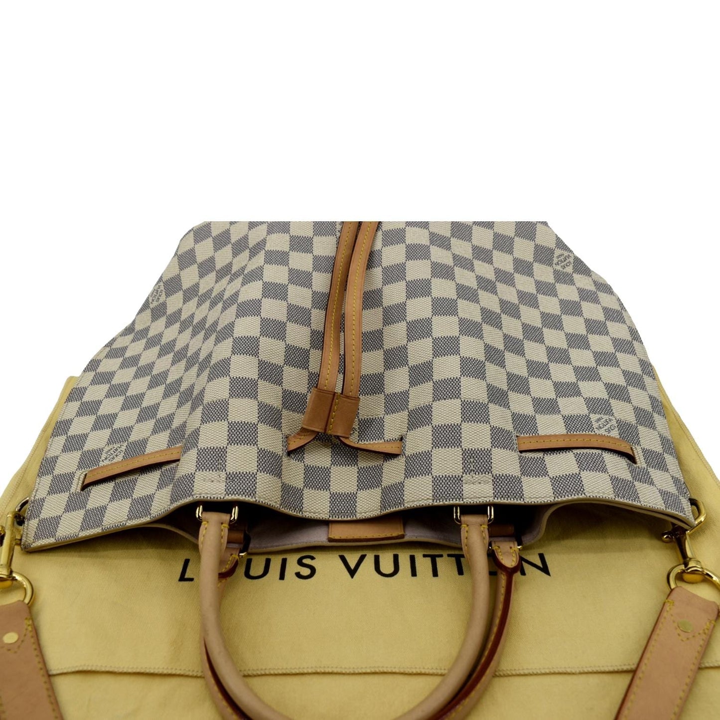 LOUIS VUITTON Girolata Damier Azur Shoulder Bag White