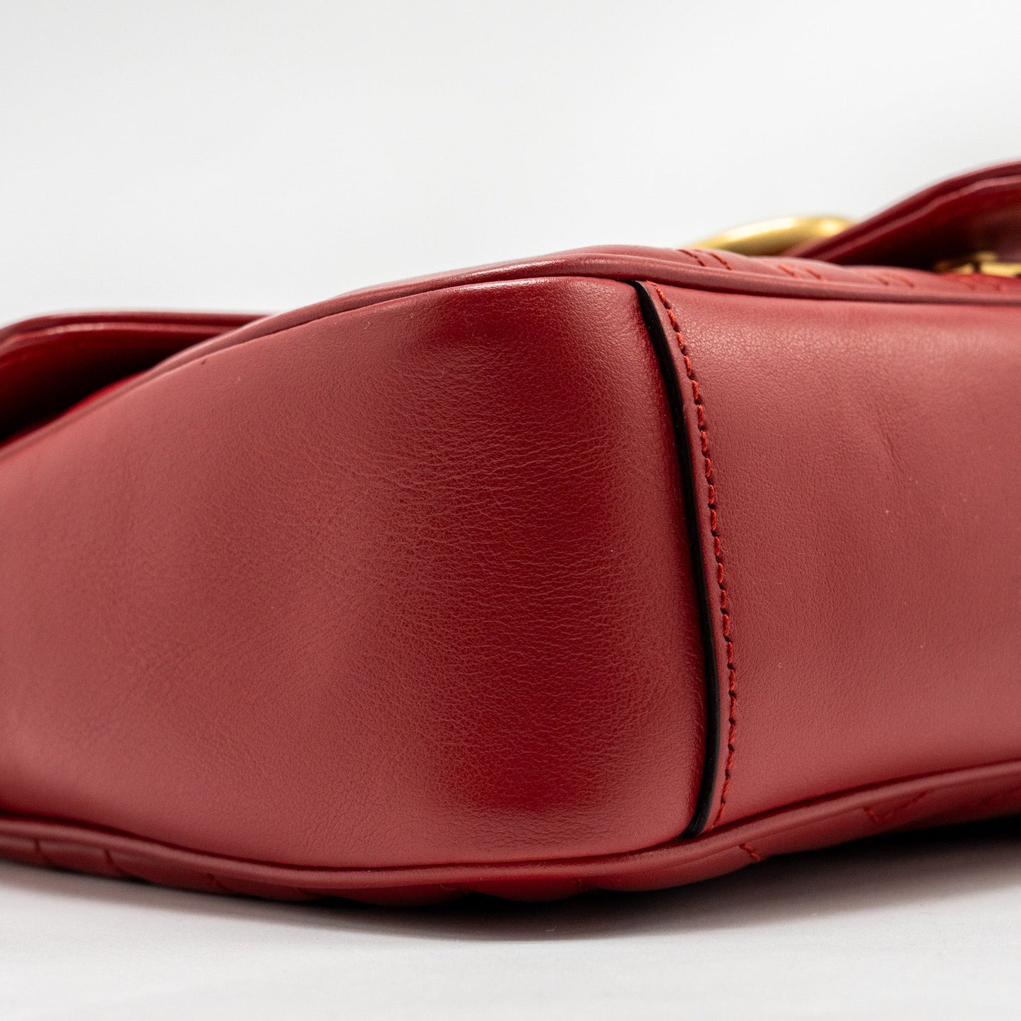 Gucci Small GG Marmont Bag Calfskin Red Brushed