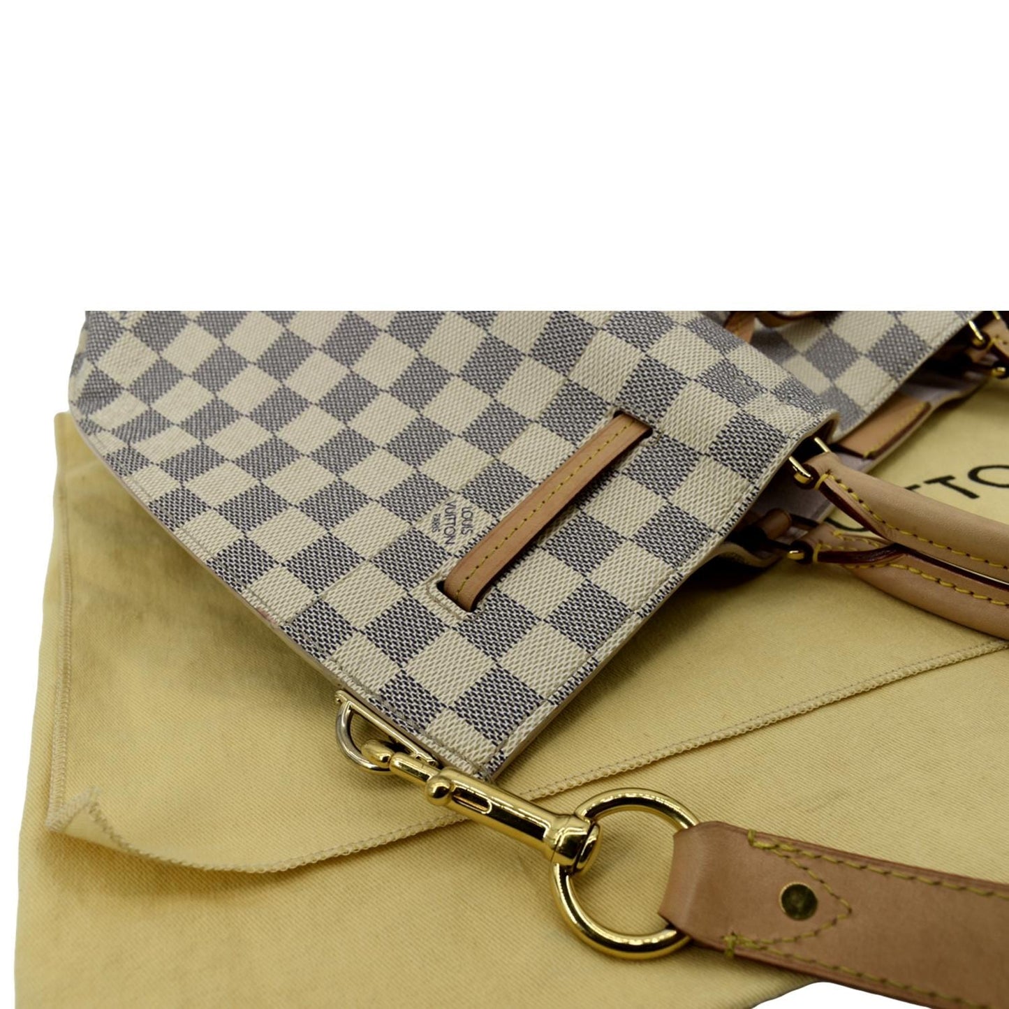 LOUIS VUITTON Girolata Damier Azur Shoulder Bag White