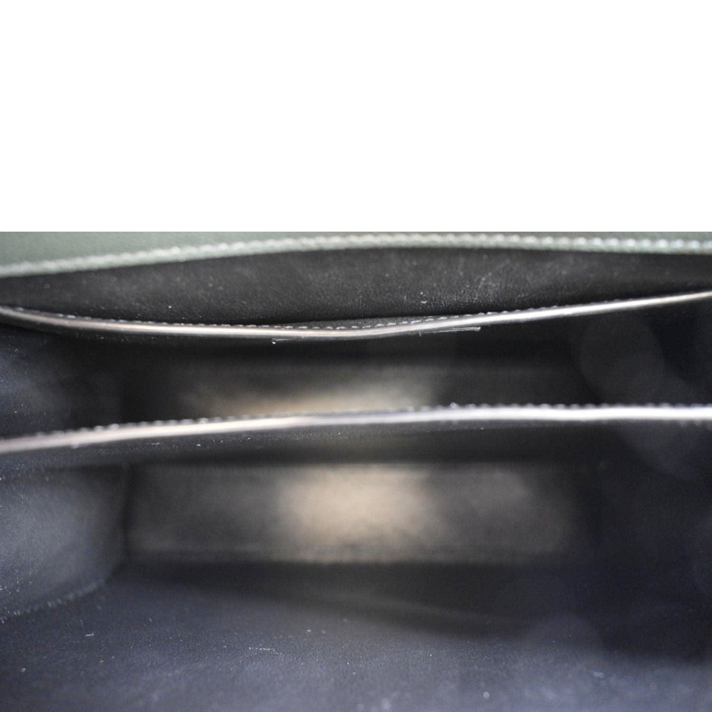 YVES SAINT LAURENT Cassandra Top Handle Leather Shoulder Bag Green