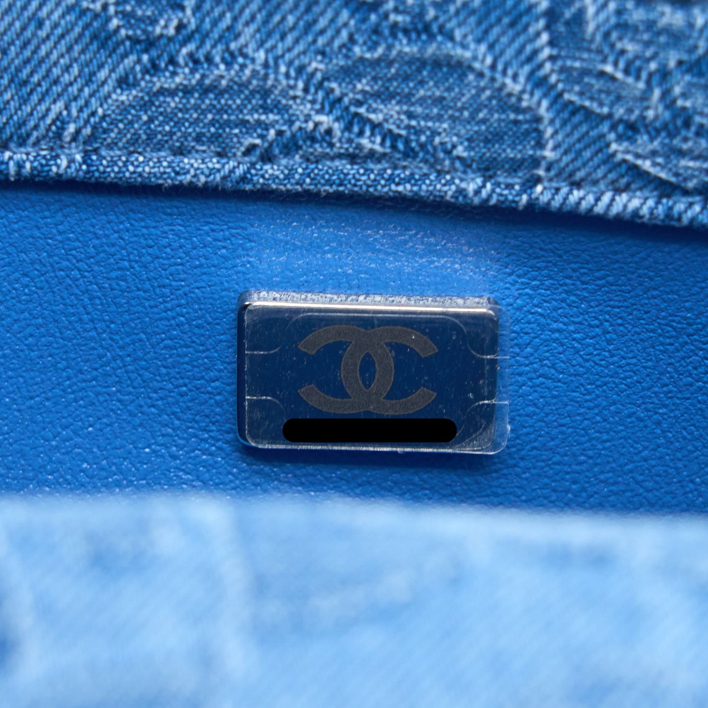 Chanel Coco Love Flap Bag Camellia Denim Blue (Microchip)
