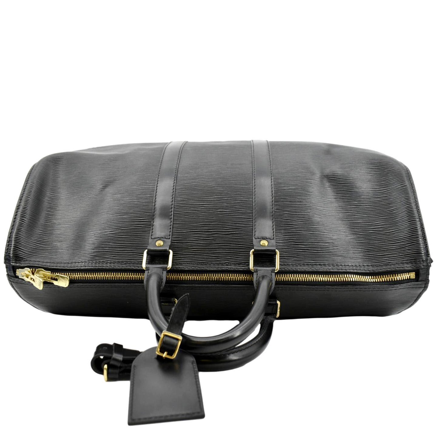 LOUIS VUITTON Keepall 45 Epi Leather Travel Bag Black