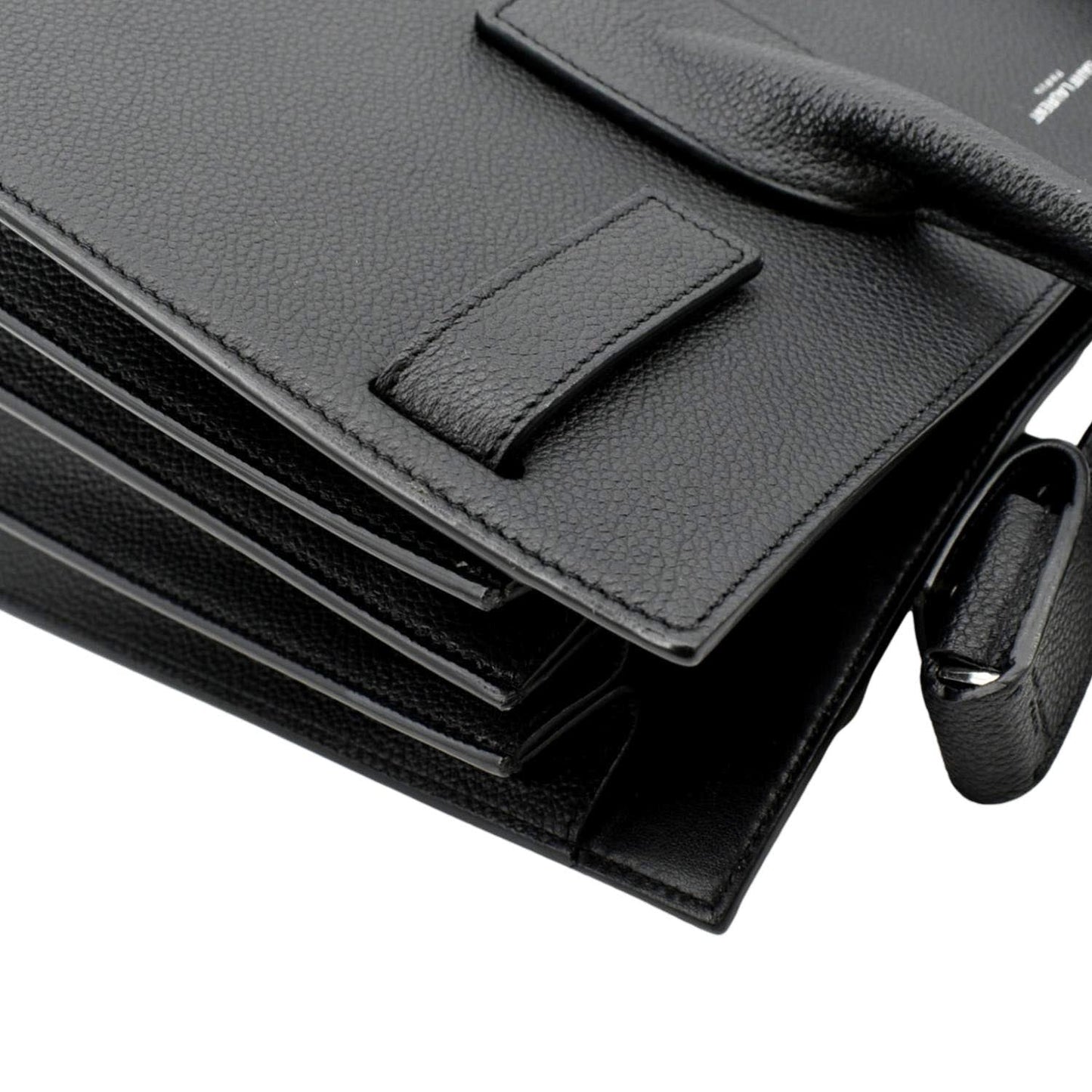 YVES SAINT LAURENT Sac de Jour Leather Satchel Shoulder Bag Black