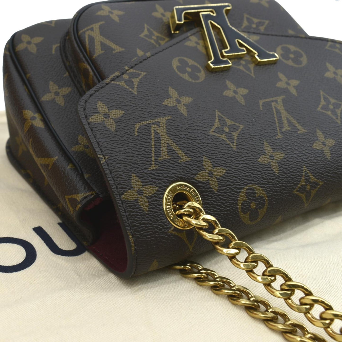 LOUIS VUITTON Passy NM Monogram Canvas Shoulder Bag Brown