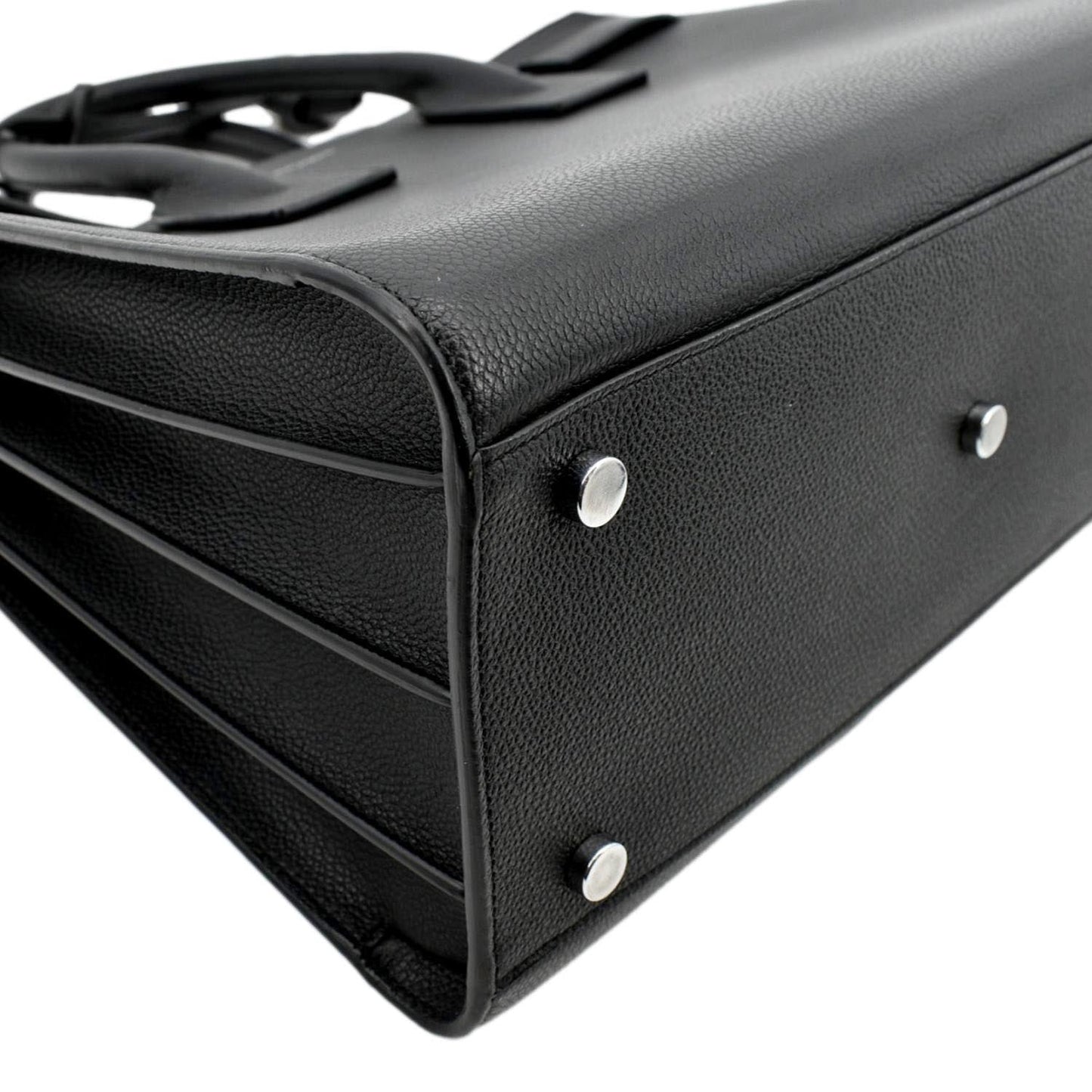 YVES SAINT LAURENT Sac de Jour Leather Satchel Shoulder Bag Black