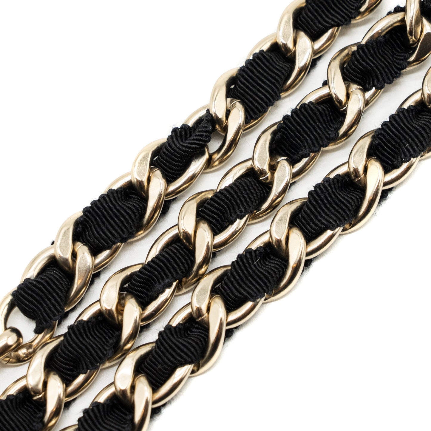 Chanel Grosgrain CC Bow Chain Belt Black L