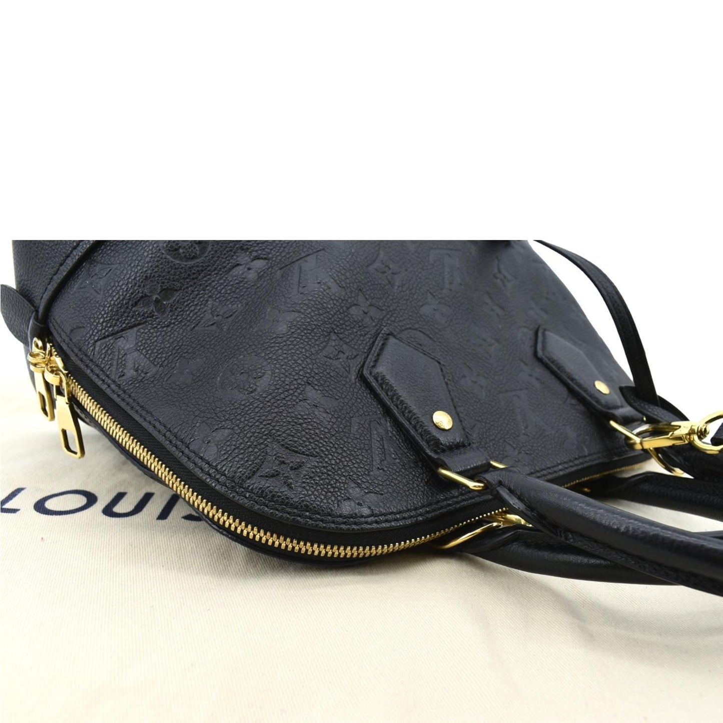LOUIS VUITTON Neo Alma PM Monogram Empreinte Shoulder Bag Black