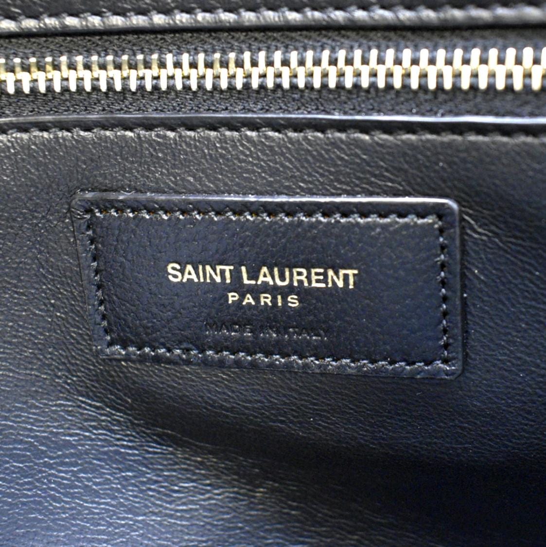 YVES SAINT LAURENT Gaby Small Envelope Quilted Leather Wallet Black