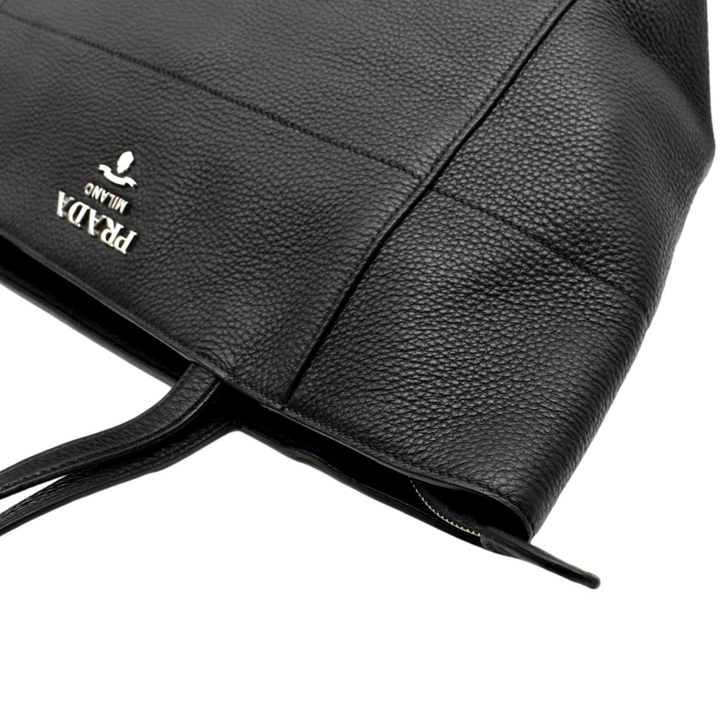 PRADA Leather Tote Bag Black