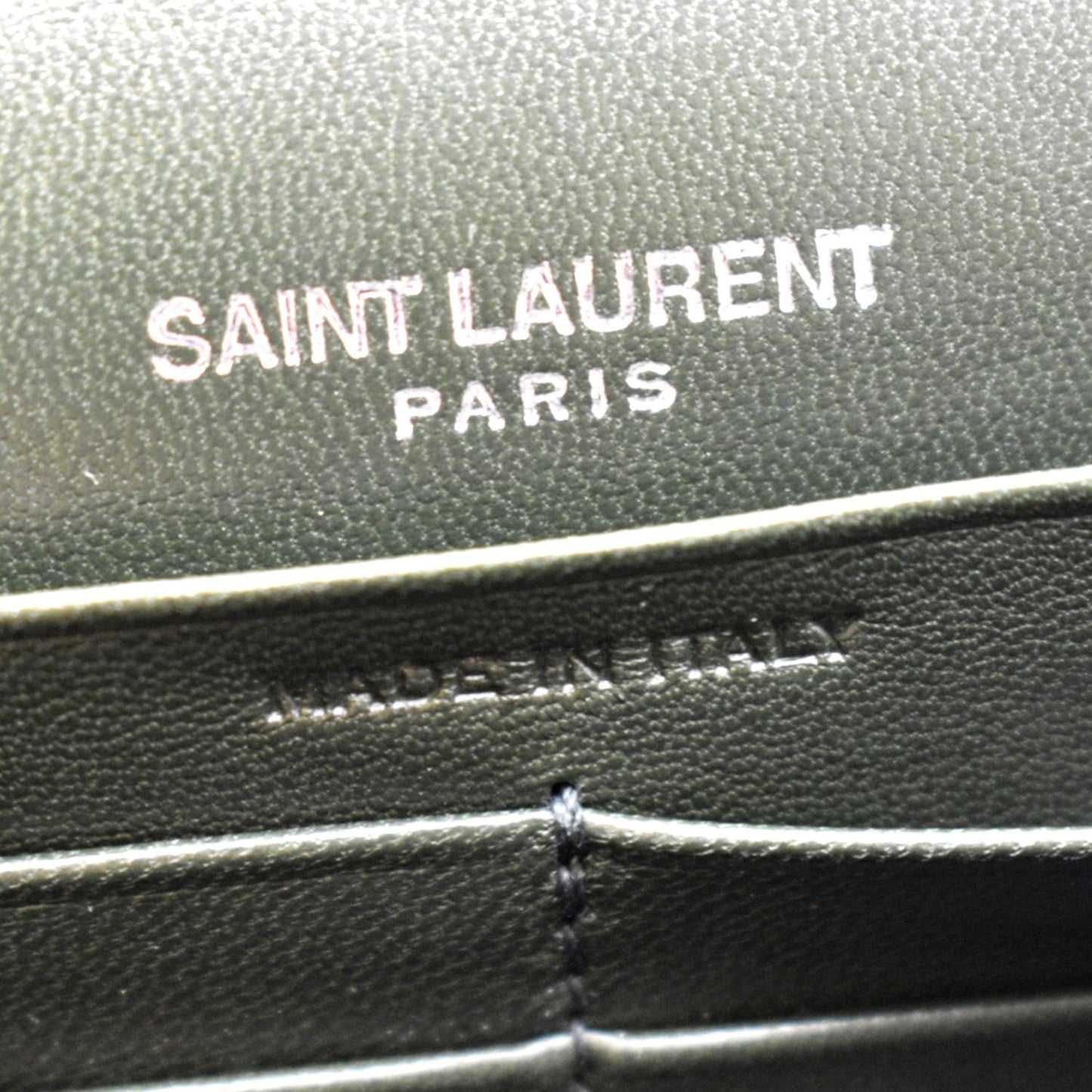 YVES SAINT LAURENT Crystal Kate Medium Tassel Velvet Crossbody Bag Dark Green