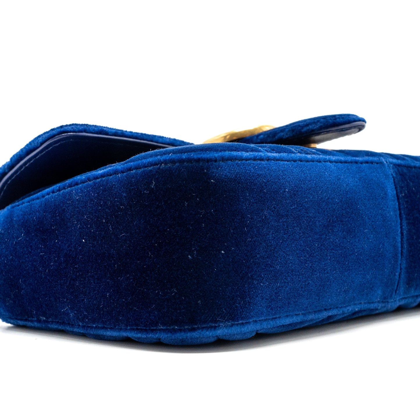 Gucci mini GG marmont bag velvet blue