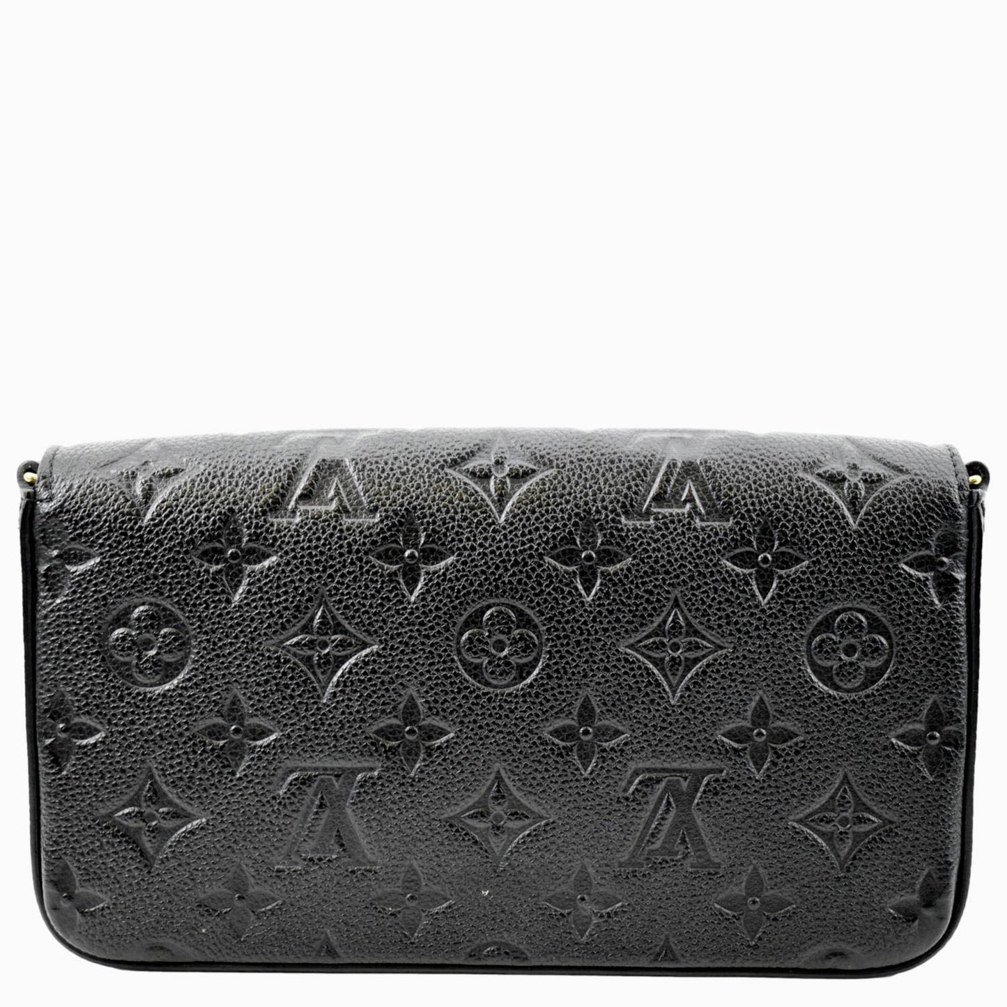 LOUIS VUITTON Felicie Monogram Empreinte Pochette Crossbody Bag Black