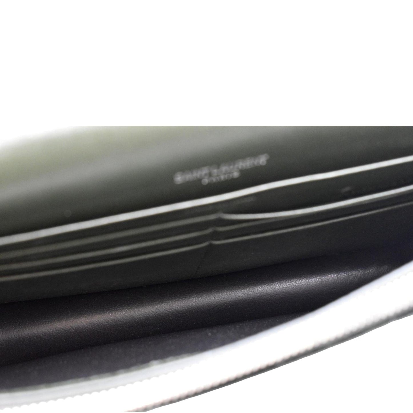 YVES SAINT LAURENT Crystal Kate Medium Tassel Velvet Crossbody Bag Dark Green