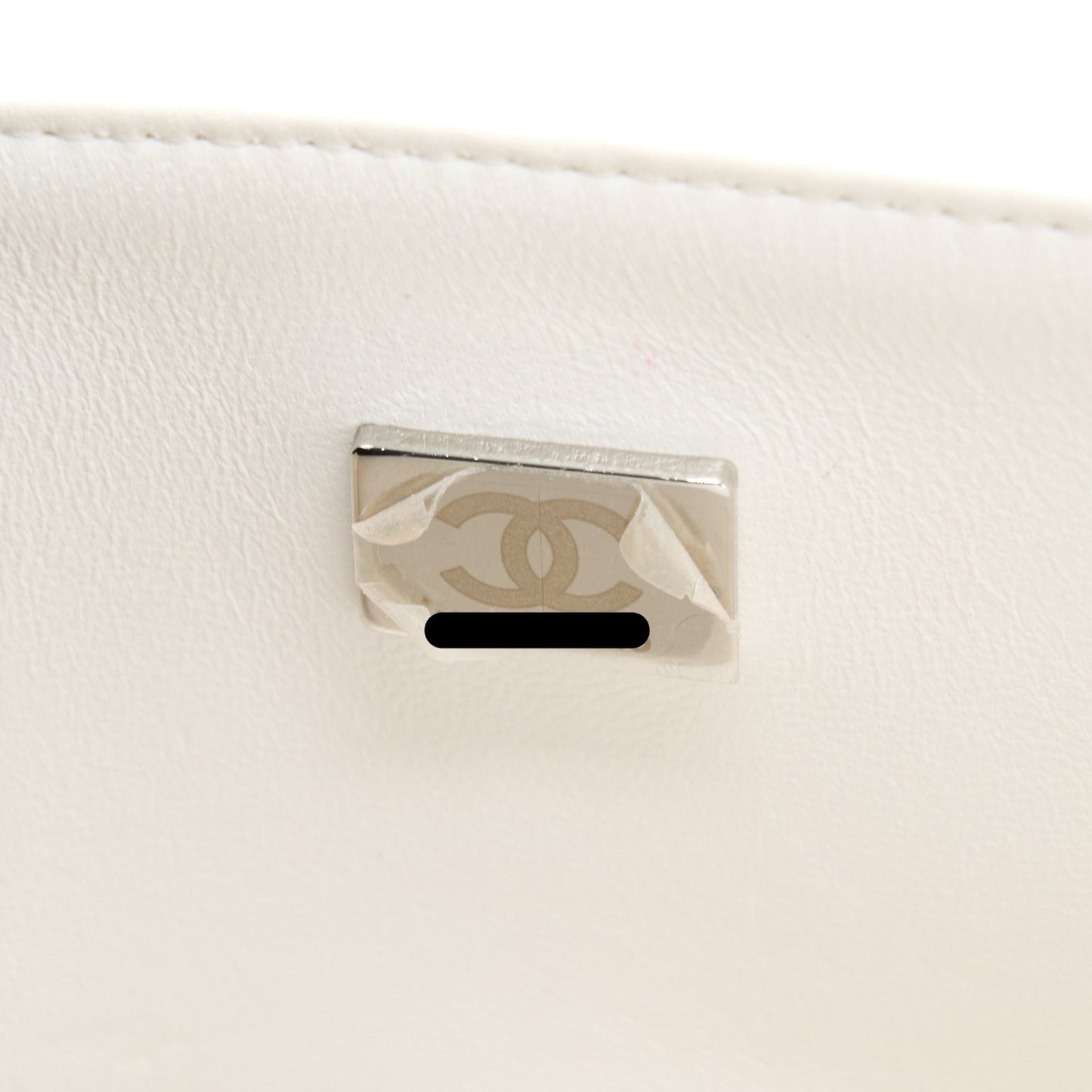 Chanel Medium Classic Double Flap Bag Caviar White (Microchip)