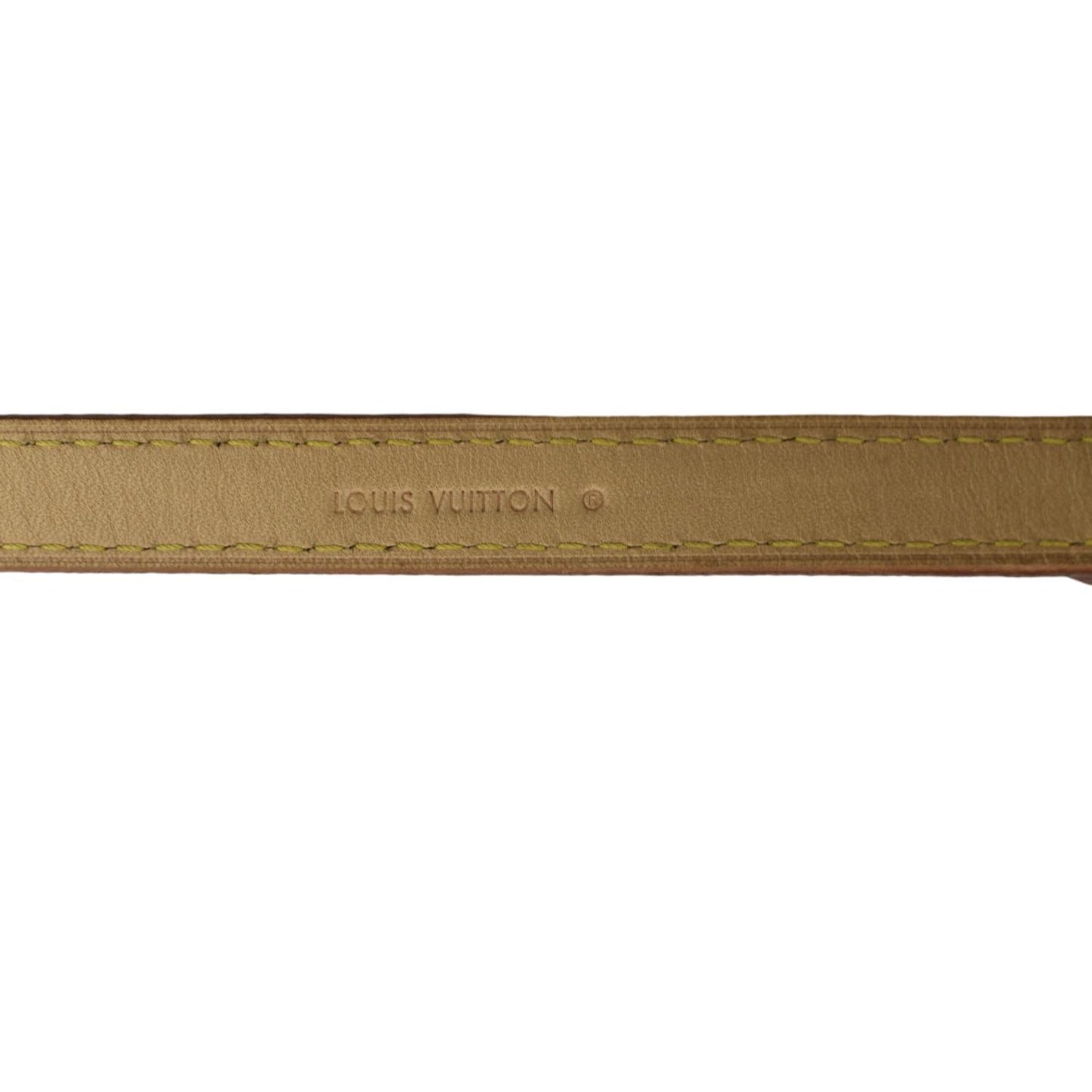 LOUIS VUITTON Leather Shoulder Strap Beige