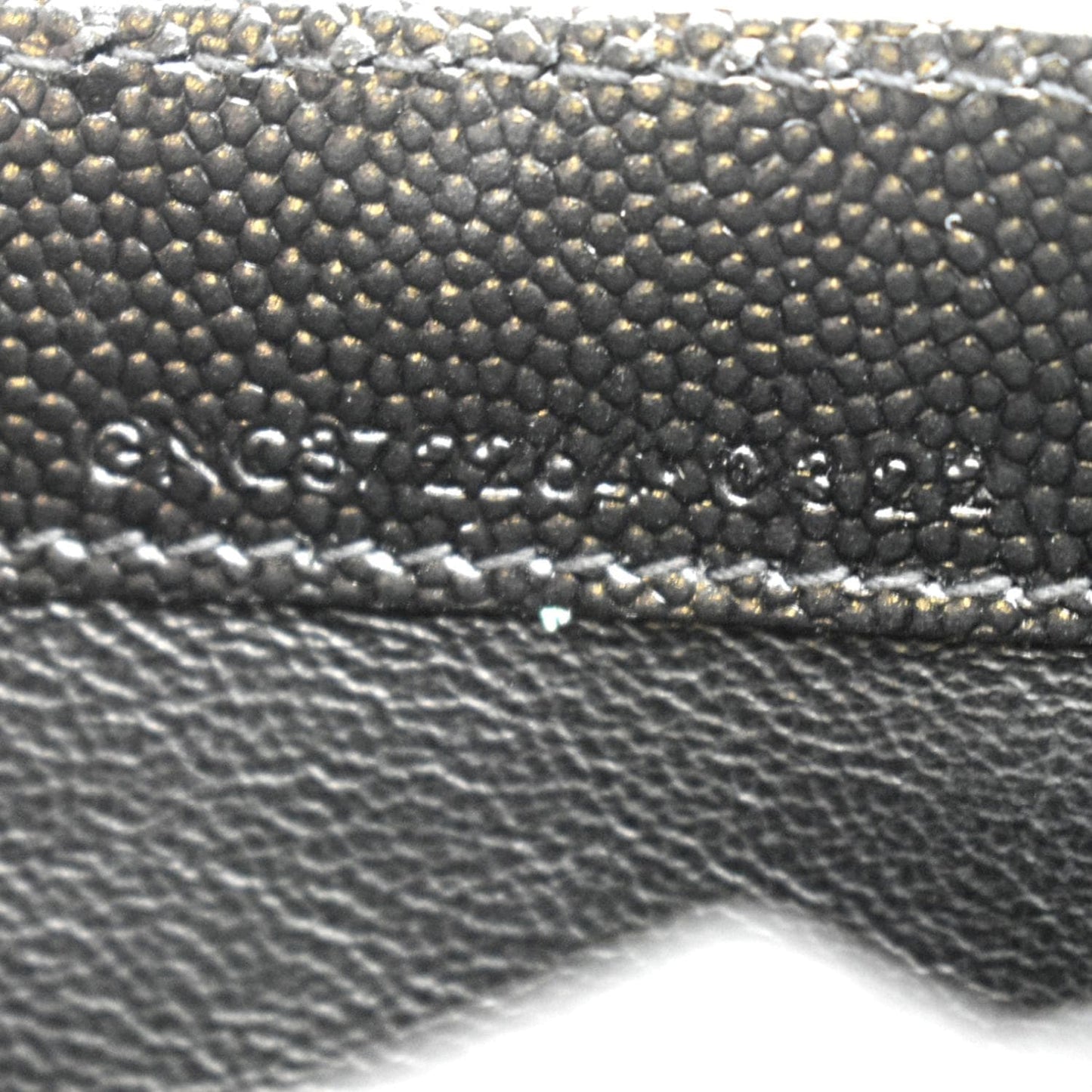 YVES SAINT LAURENT Monogram Grain De Poudre Leather Wallet Black