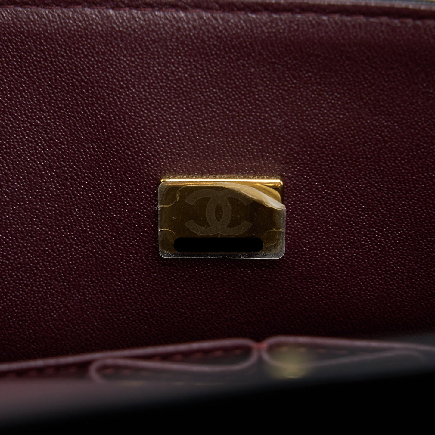 Chanel Small Classic Double Flap Bag Lambskin Black (Microchip)