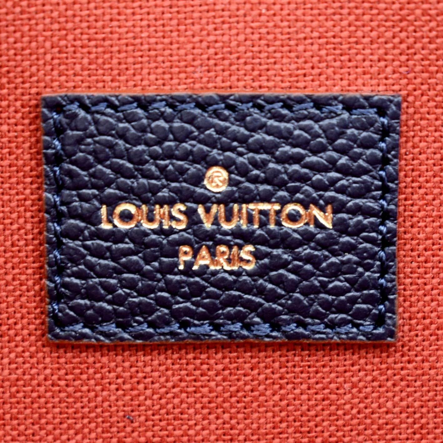 LOUIS VUITTON Felicie Monogram Empreinte Pochette Crossbody Bag Blue
