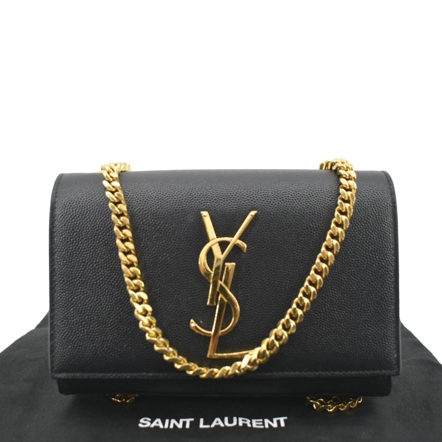YVES SAINT LAURENT Kate Leather Shoulder Bag Black