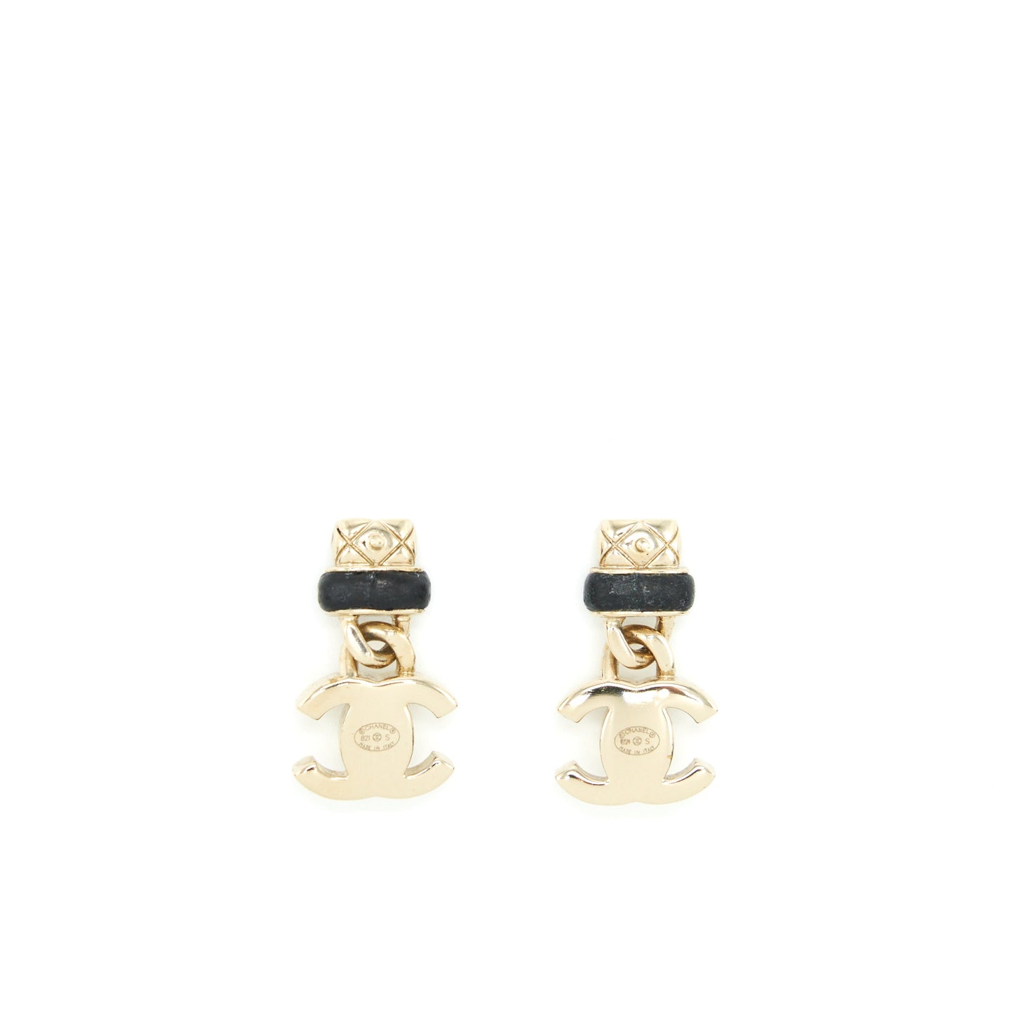 Chanel CC Logo Drop Earrings