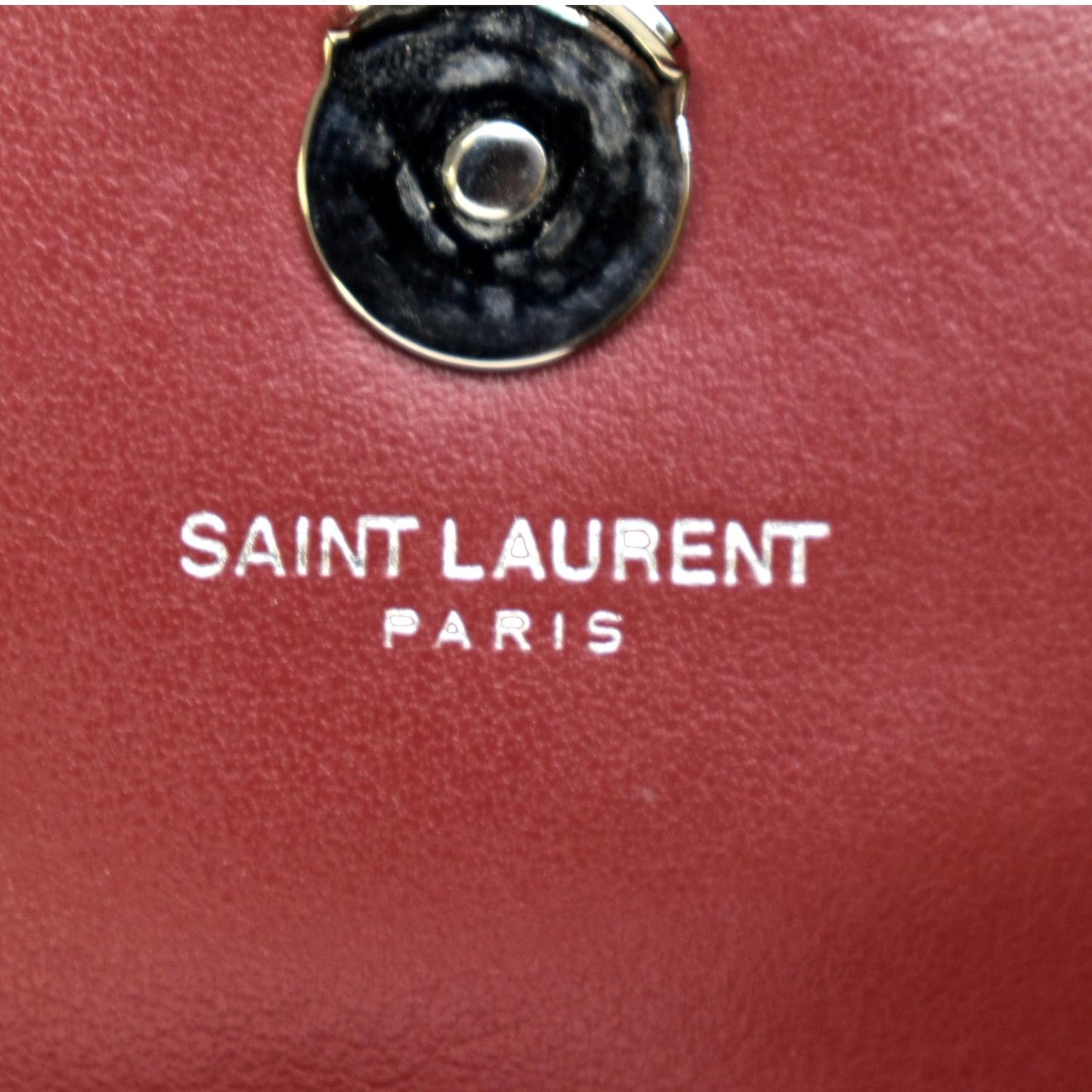 YVES SAINT LAURENT Loulou Toy Matelasse Leather Crossbody Bag Red