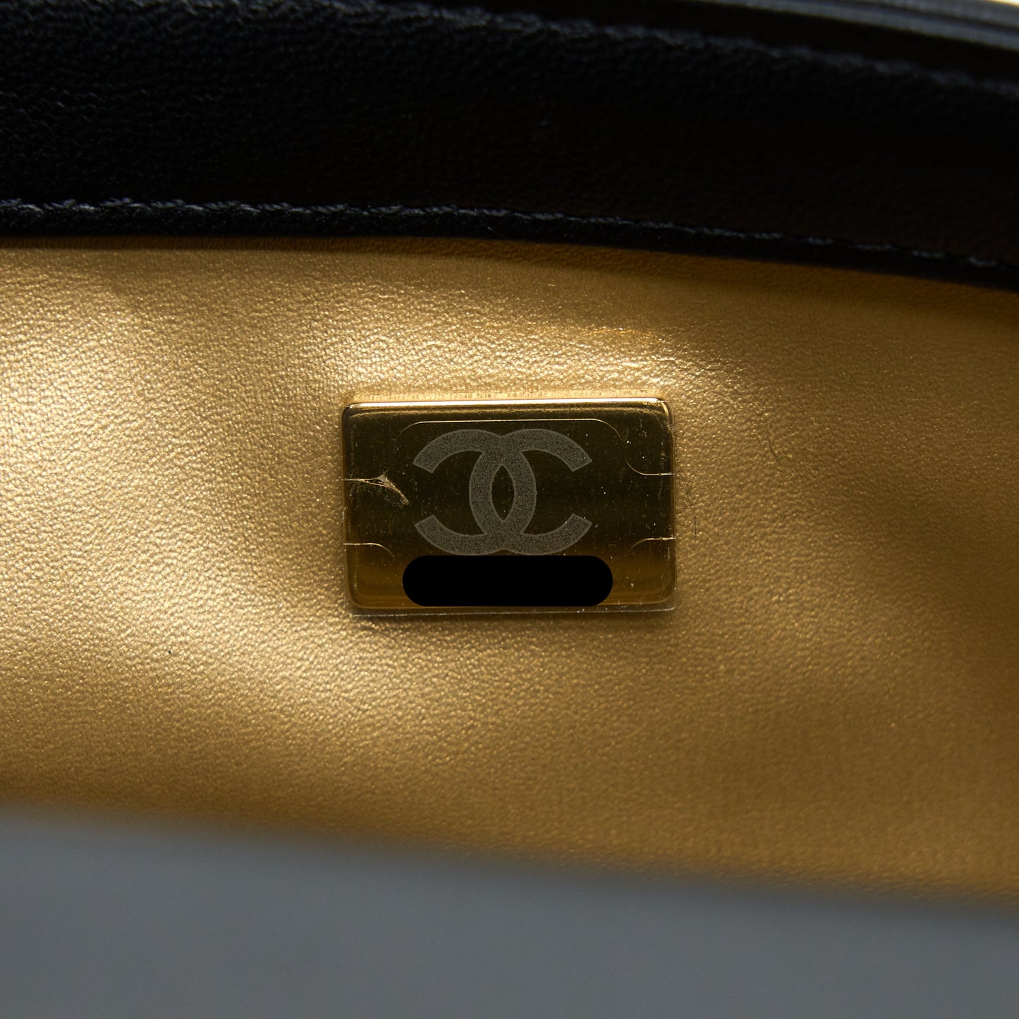 Chanel Pearl Crush Mini Rectangular Lambskin Black Brushed (Microchip)