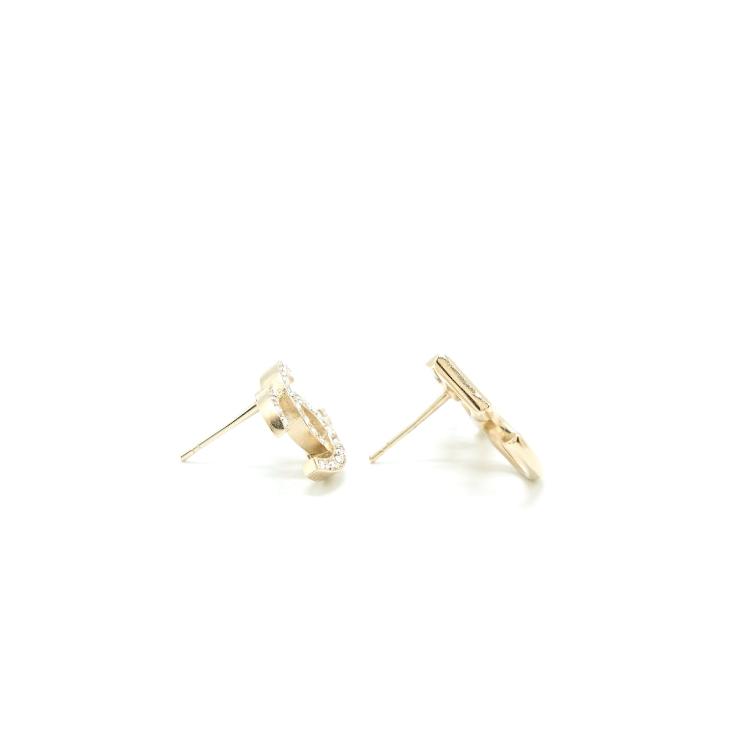 Chanel Crystal CC Logo No.5 Earrings L