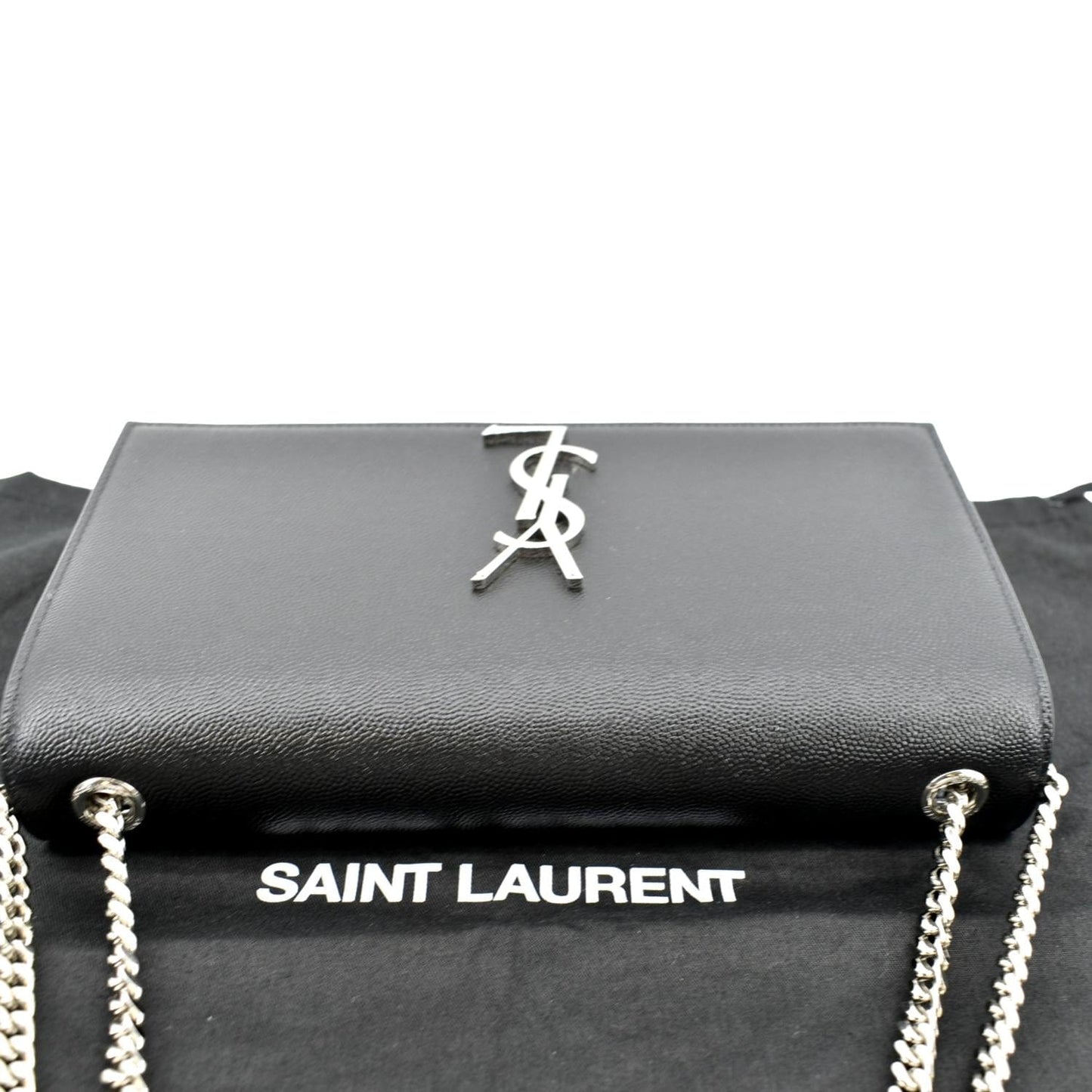 YVES SAINT LAURENT Kate Medium Grain De Poudre Leather Crossbody Bag Black