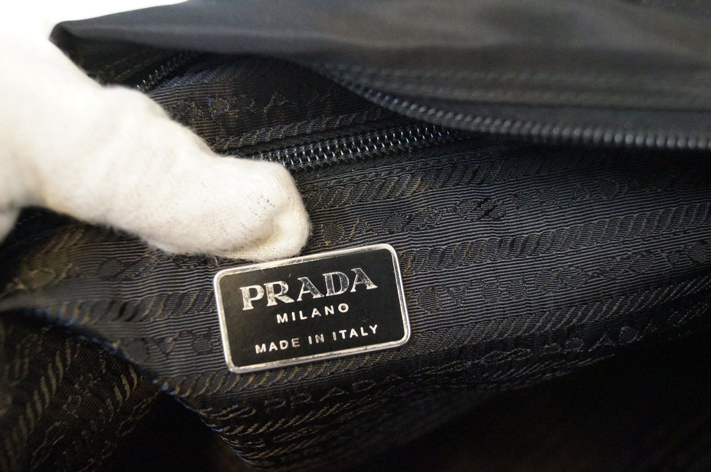 Prada Nylon Black Tote Shoulder Bag Vintage