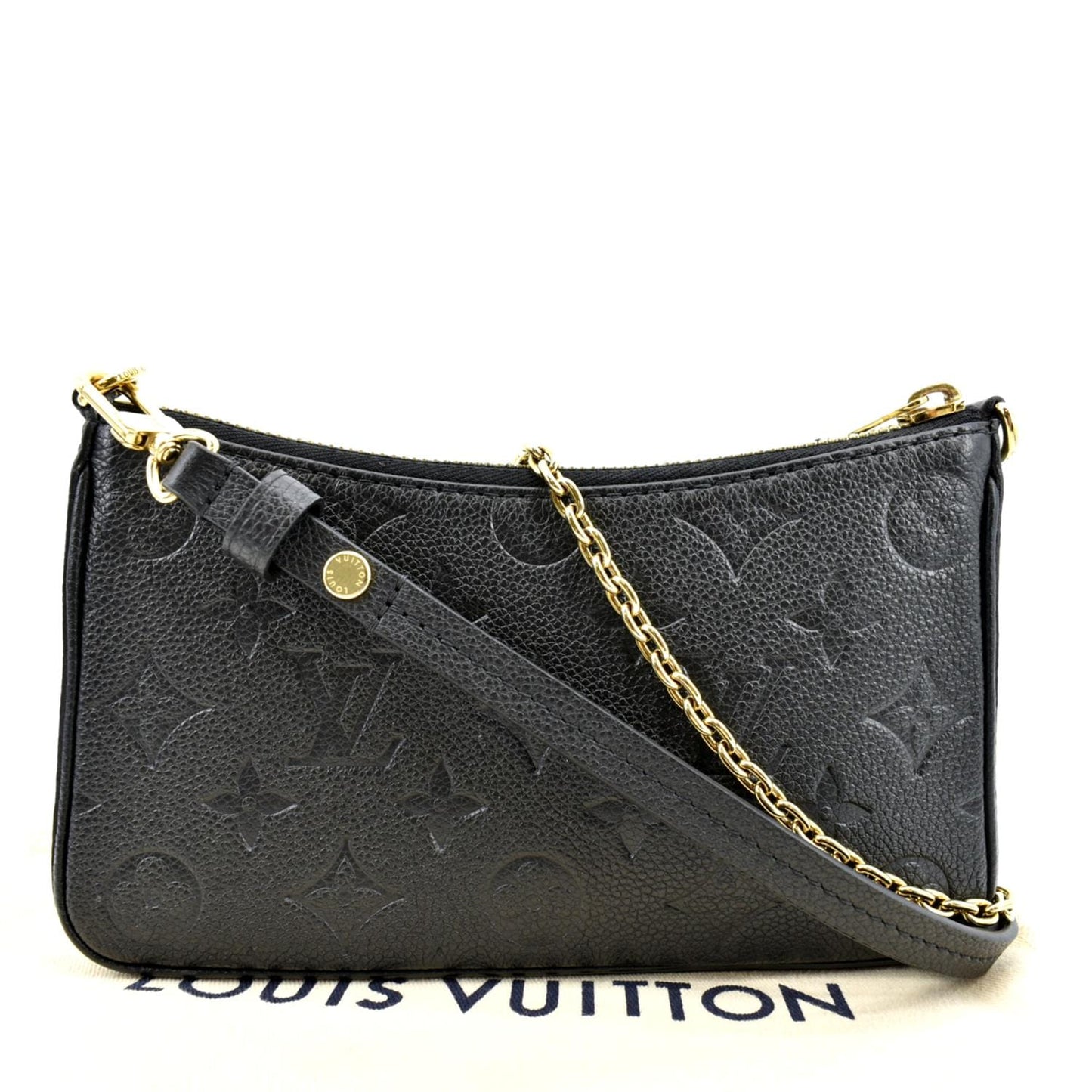 LOUIS VUITTON Easy Pouch on Strap Monogram Empreinte Shoulder Bag Black