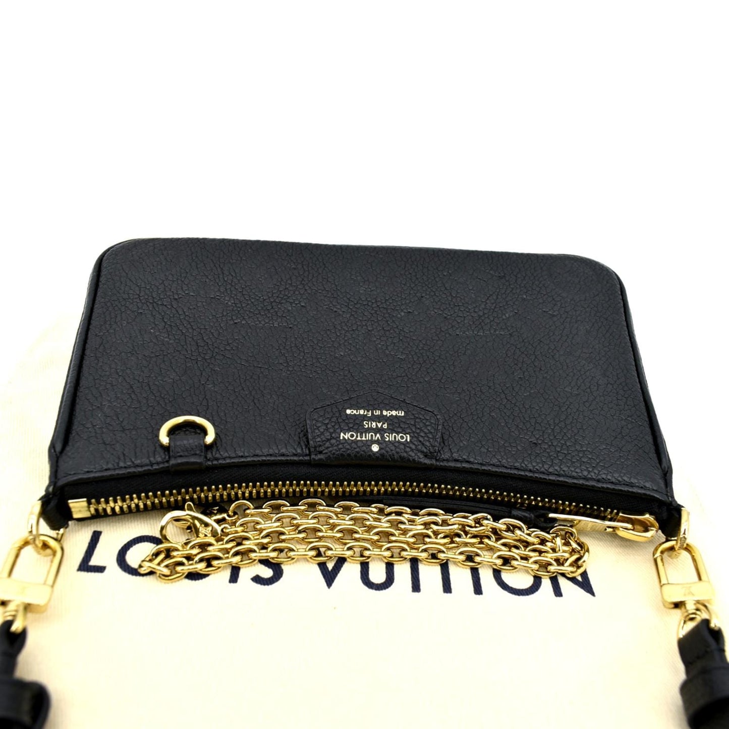 LOUIS VUITTON Easy Pouch on Strap Monogram Empreinte Shoulder Bag Black