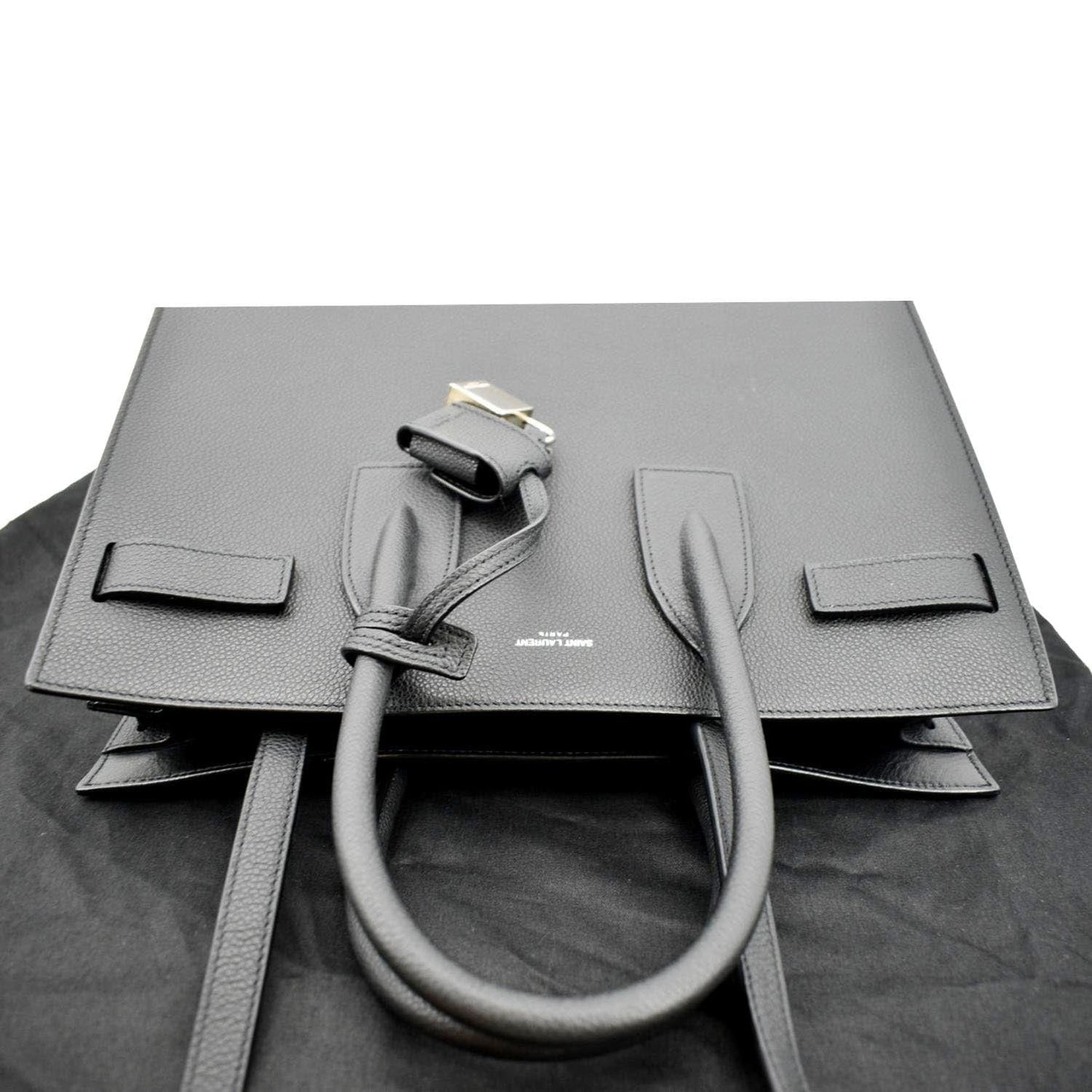 YVES SAINT LAURENT Sac de Jour Leather Satchel Shoulder Bag Black