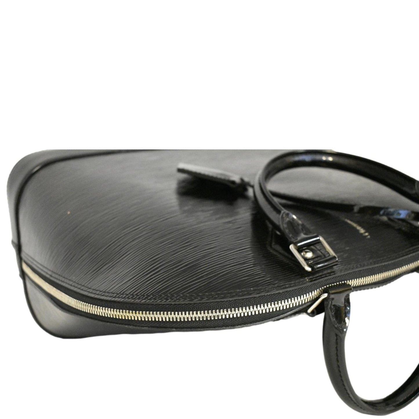 LOUIS VUITTON Alma GM Electric Epi Leather Satchel Bag Black