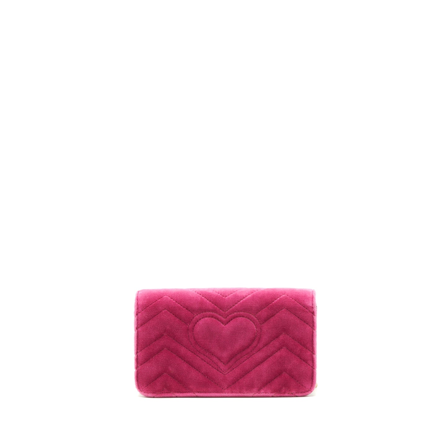 Gucci Velvet Wallet with chain pink limited edition