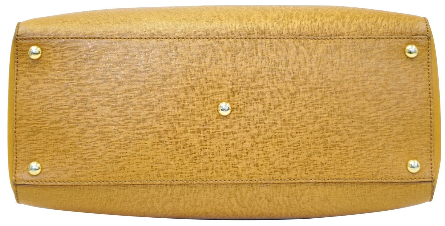FENDI Tan Leather 2 Jours Shoulder Handbag