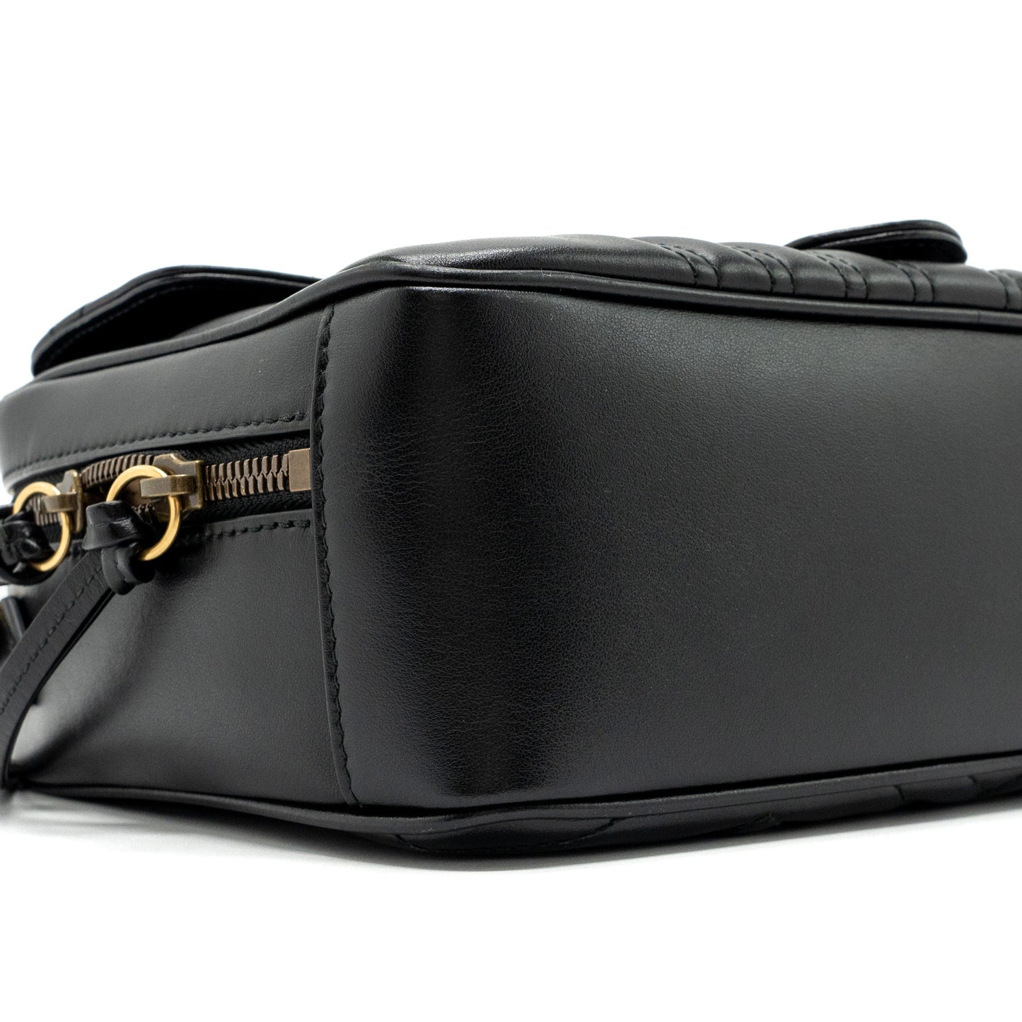 Gucci GG Marmont Matelasse Shoulder Bag Calfskin Black