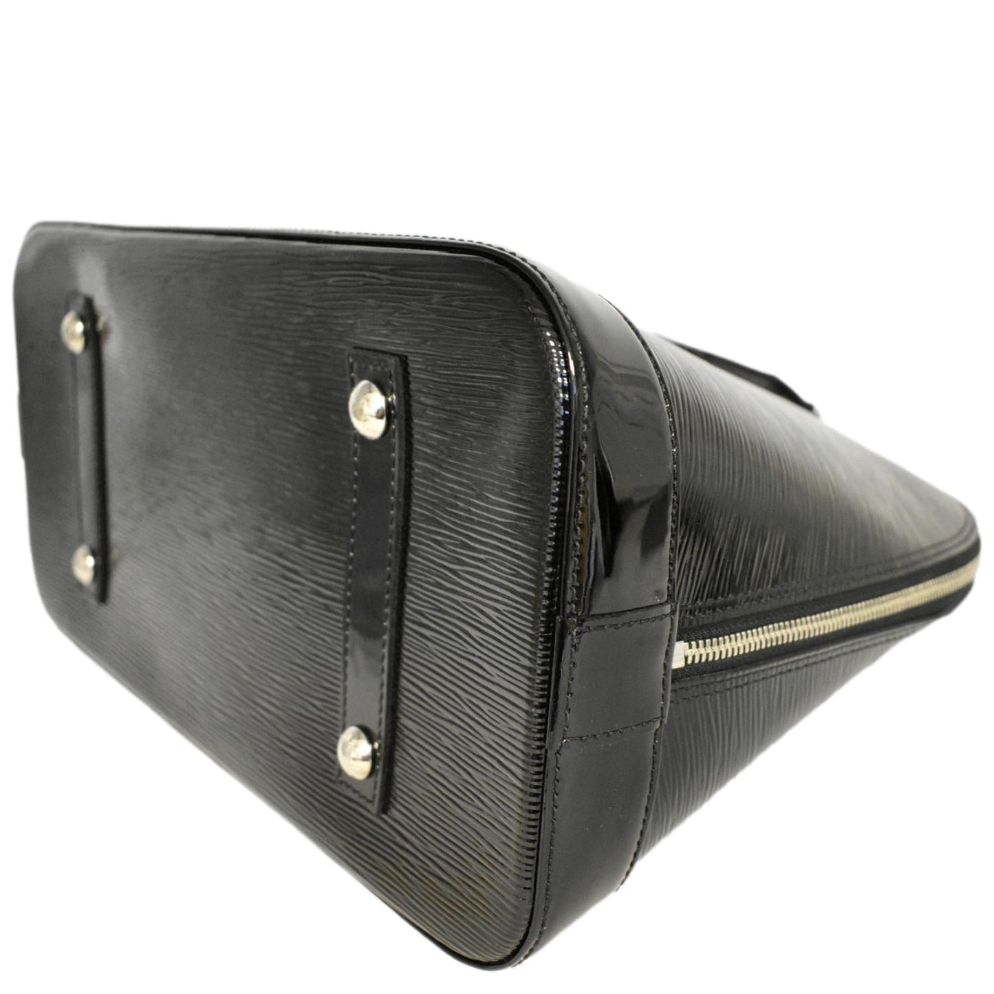 LOUIS VUITTON Alma GM Electric Epi Leather Satchel Bag Black