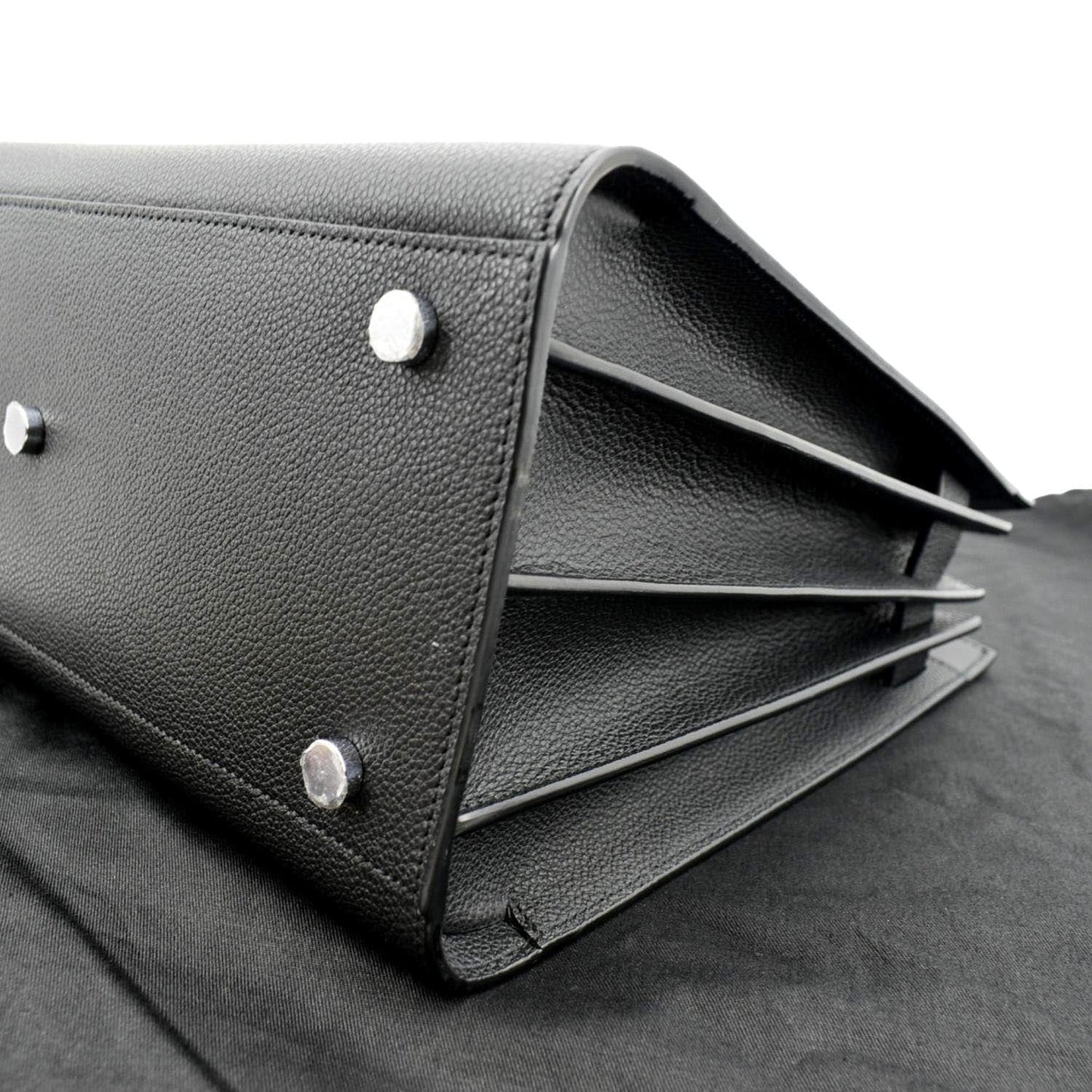 YVES SAINT LAURENT Sac de Jour Leather Satchel Shoulder Bag Black